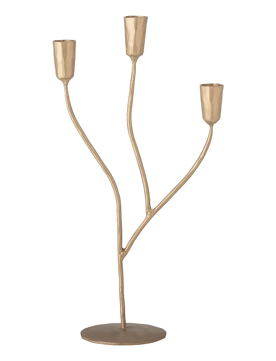 Bloomingville - Lorine Candle Holder - weihnachtsdekoration - gold - 1