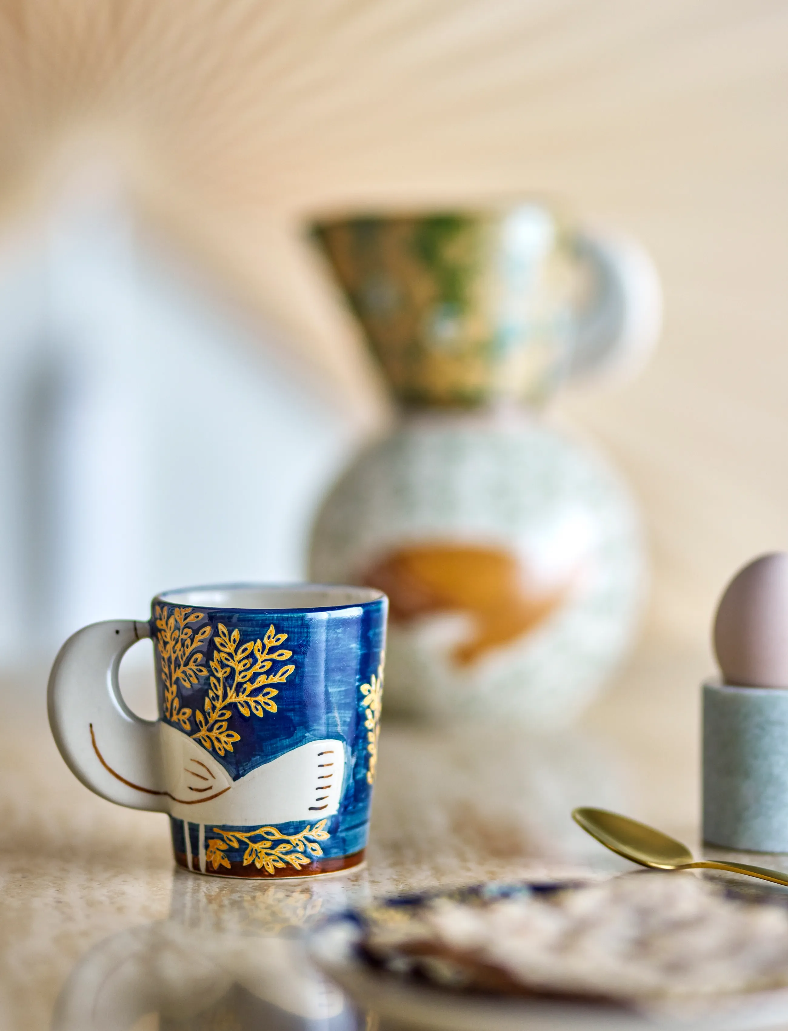 Bloomingville Hezha Cup, 260 ml, Cups & Mugs, Blau - Coffee Cups, Homeware