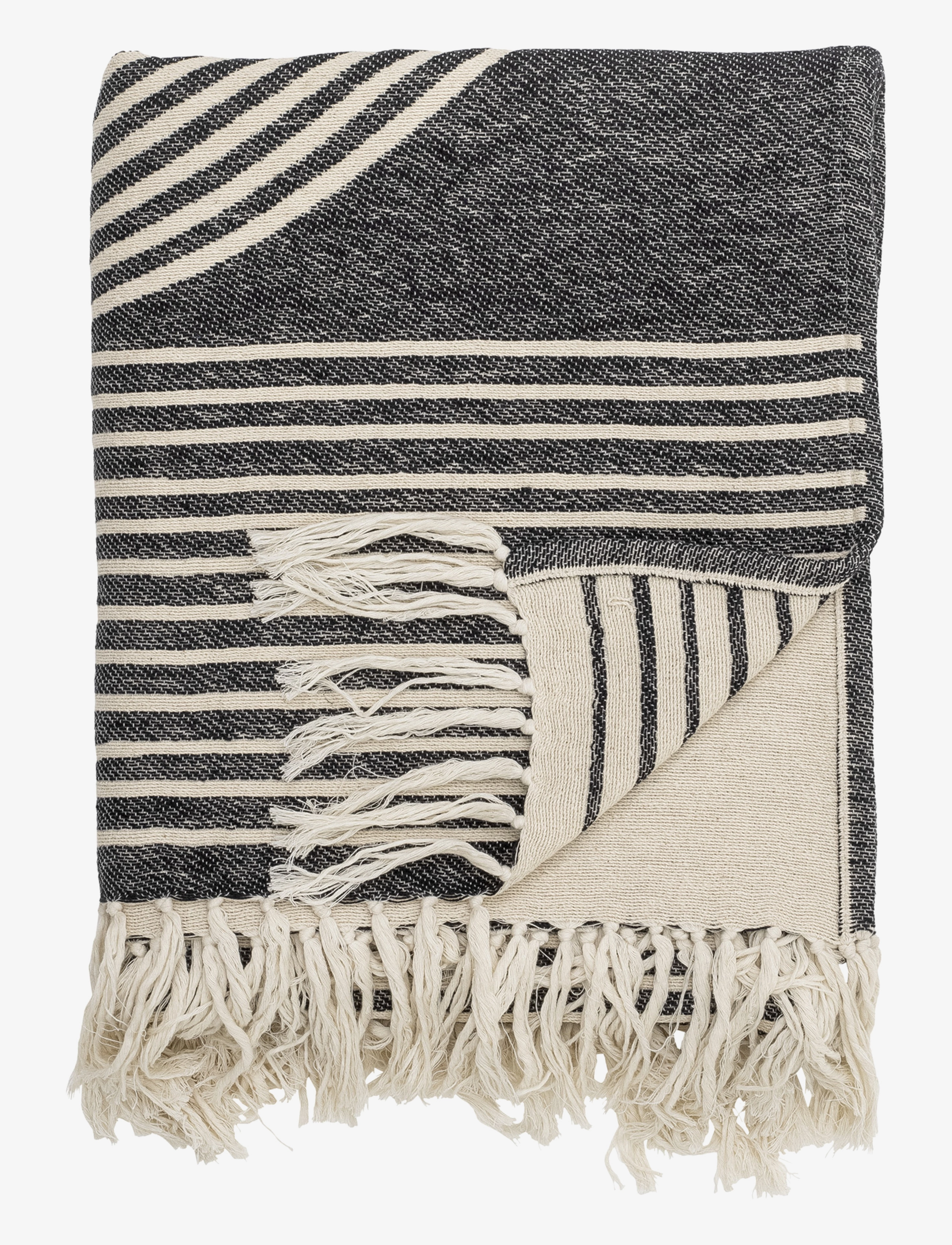Bloomingville Anek Throw, Tæppe og plaid, Sort, Str: 150X130CM