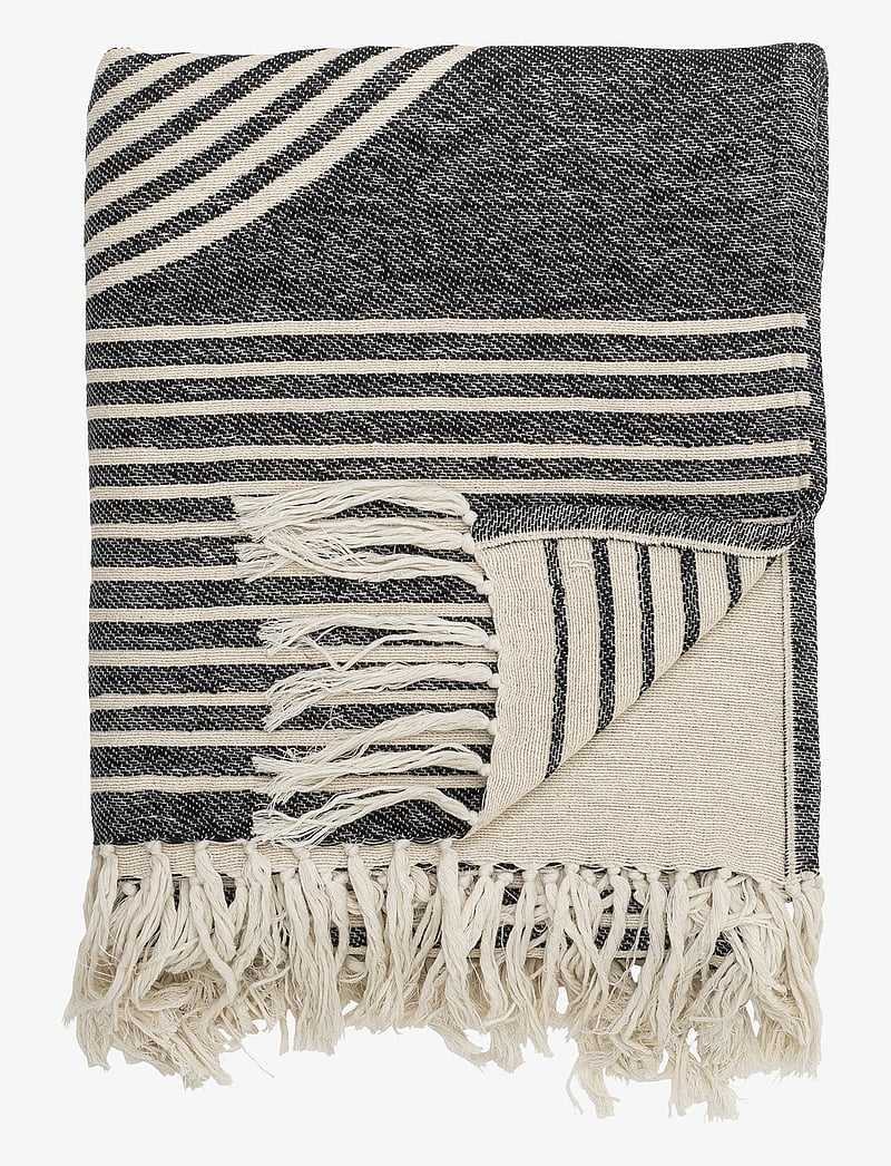 Bloomingville - Anek Throw - tekid ja katted - black - 0