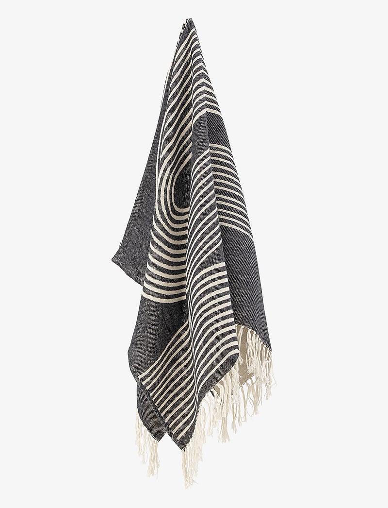 Bloomingville - Anek Throw - tekid ja katted - black - 1