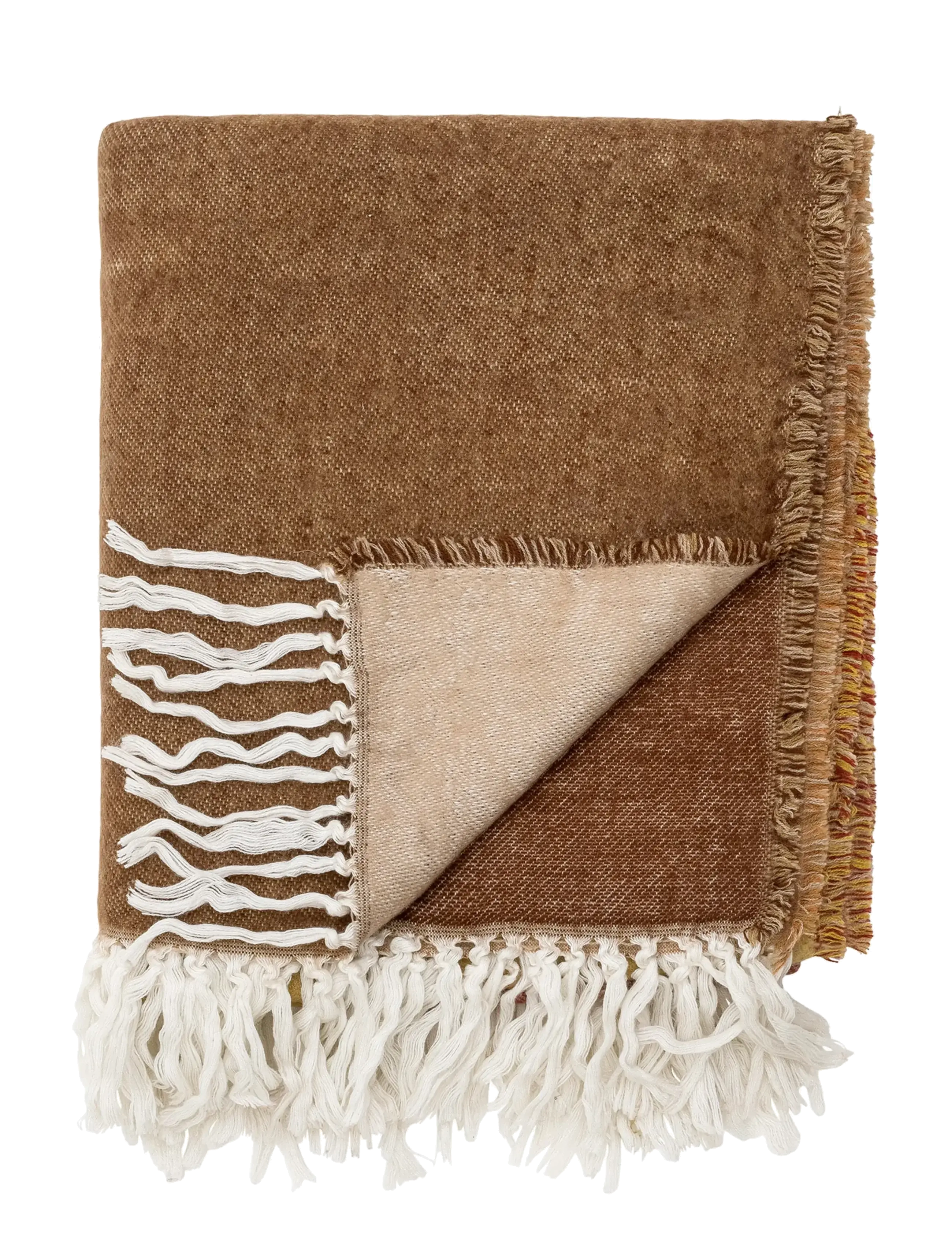 Bloomingville Ara Throw, Brown, Acrylic - Tekstiler - BROWN / brown