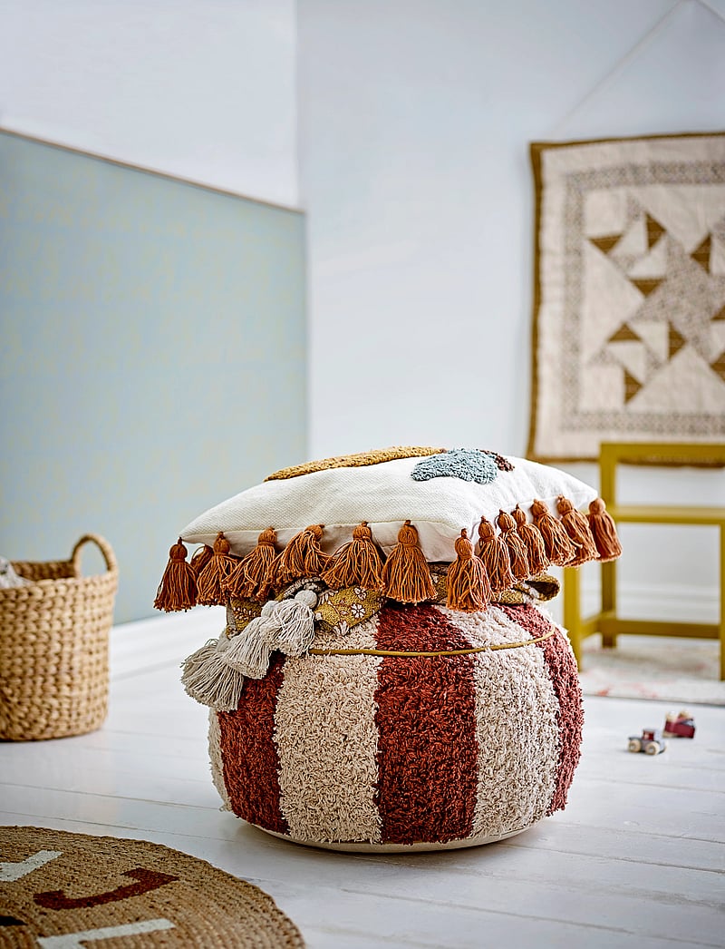 Bloomingville - Charoline Pouf - sittpuffar - brown - 0