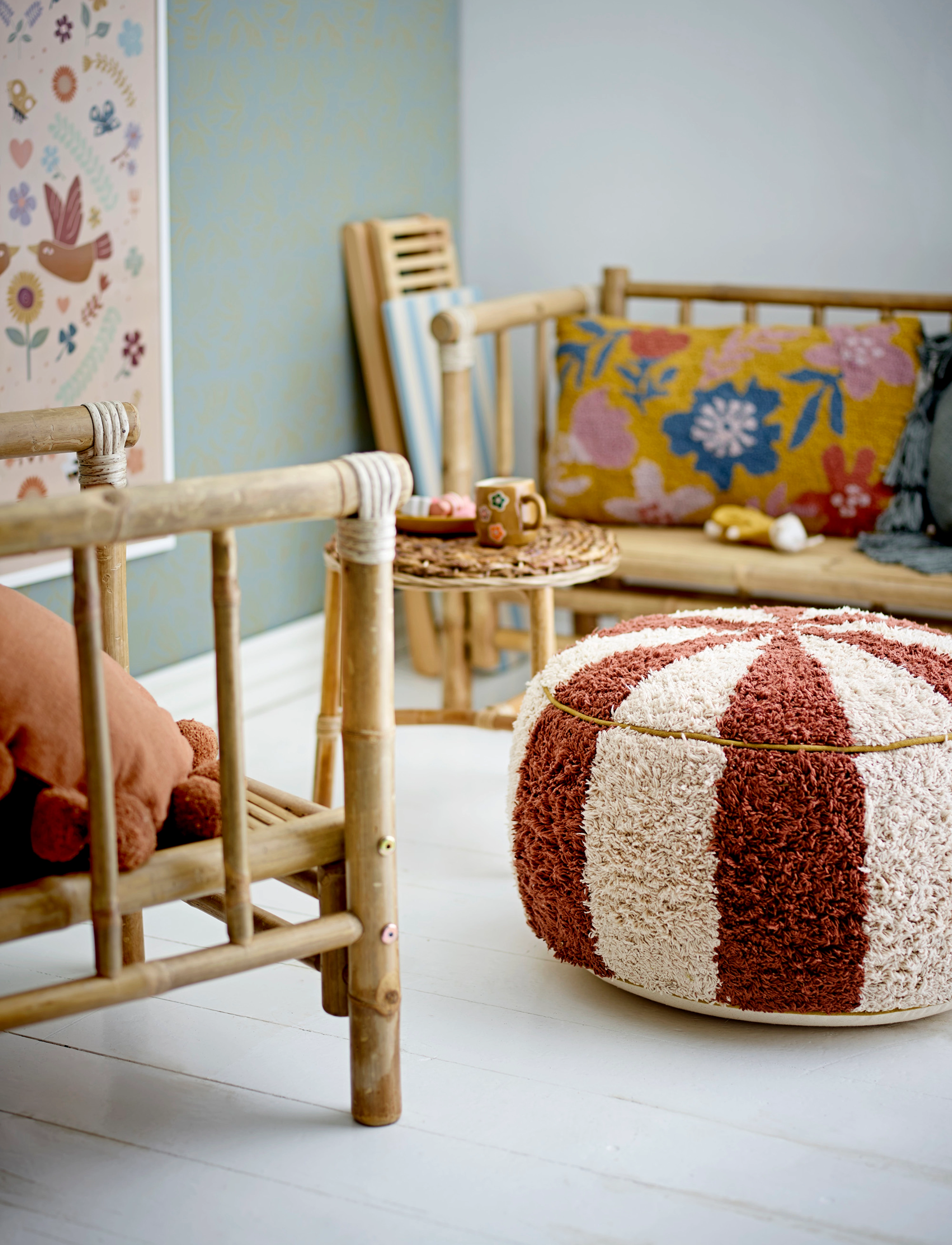 Bloomingville - Charoline Pouf - furniture - brown - 2