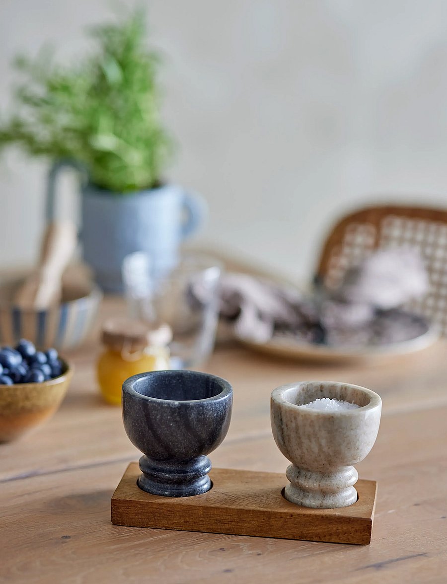 Bloomingville - Inesa Salt & Pepper Jar - salz- & pfefferstreuer - natural - 3