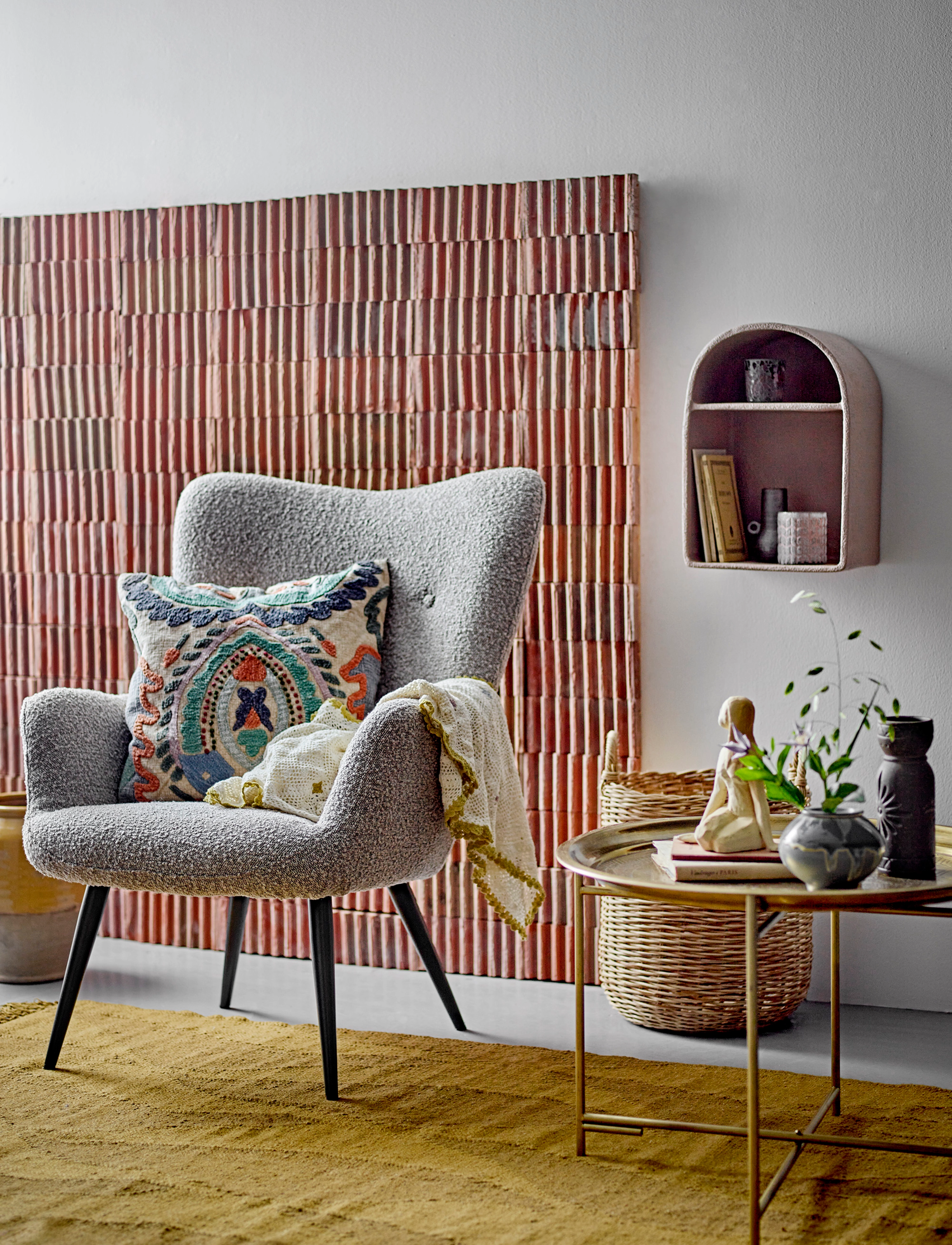 Bloomingville Rovigo Throw, 150X125 cm, Cushions & Blankets, Weiß - Blankets Throws, Homeware