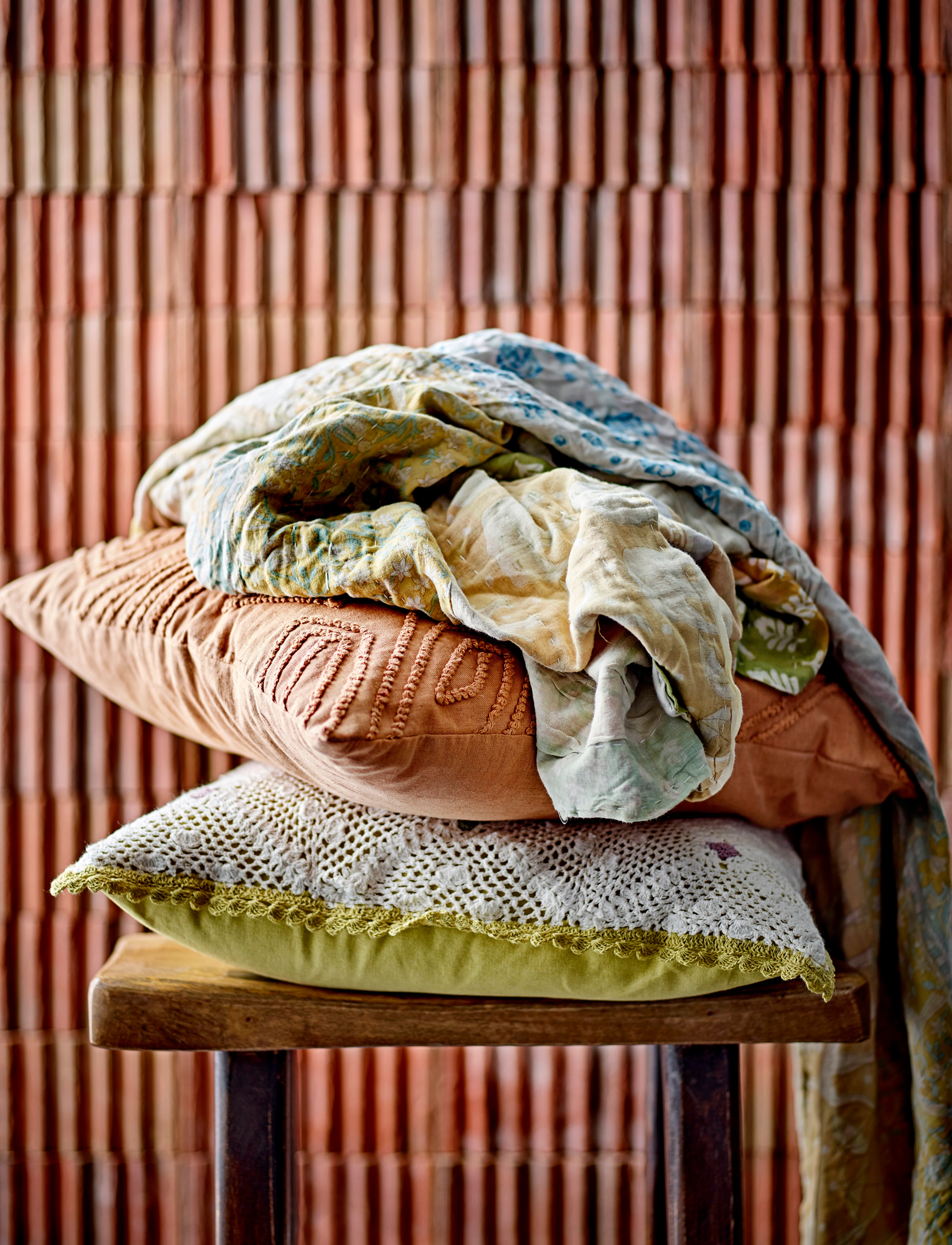 Bloomingville Rovigo Cushion, 45X45 cm, Cushions & Blankets, Grün - Cushions, Homeware