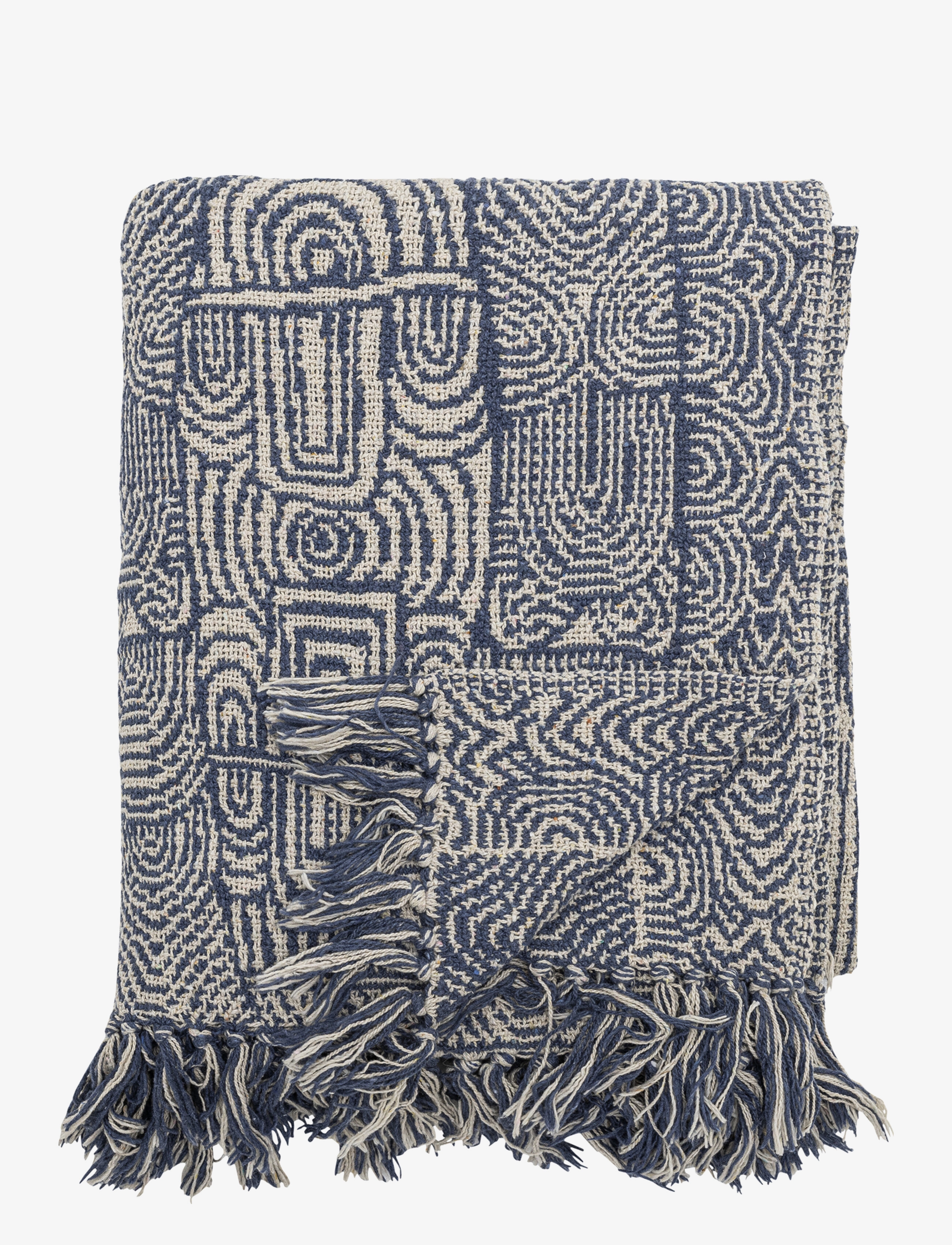 Bloomingville Bresso Throw, Tæppe og plaid, Blå, Str: 130X160CM