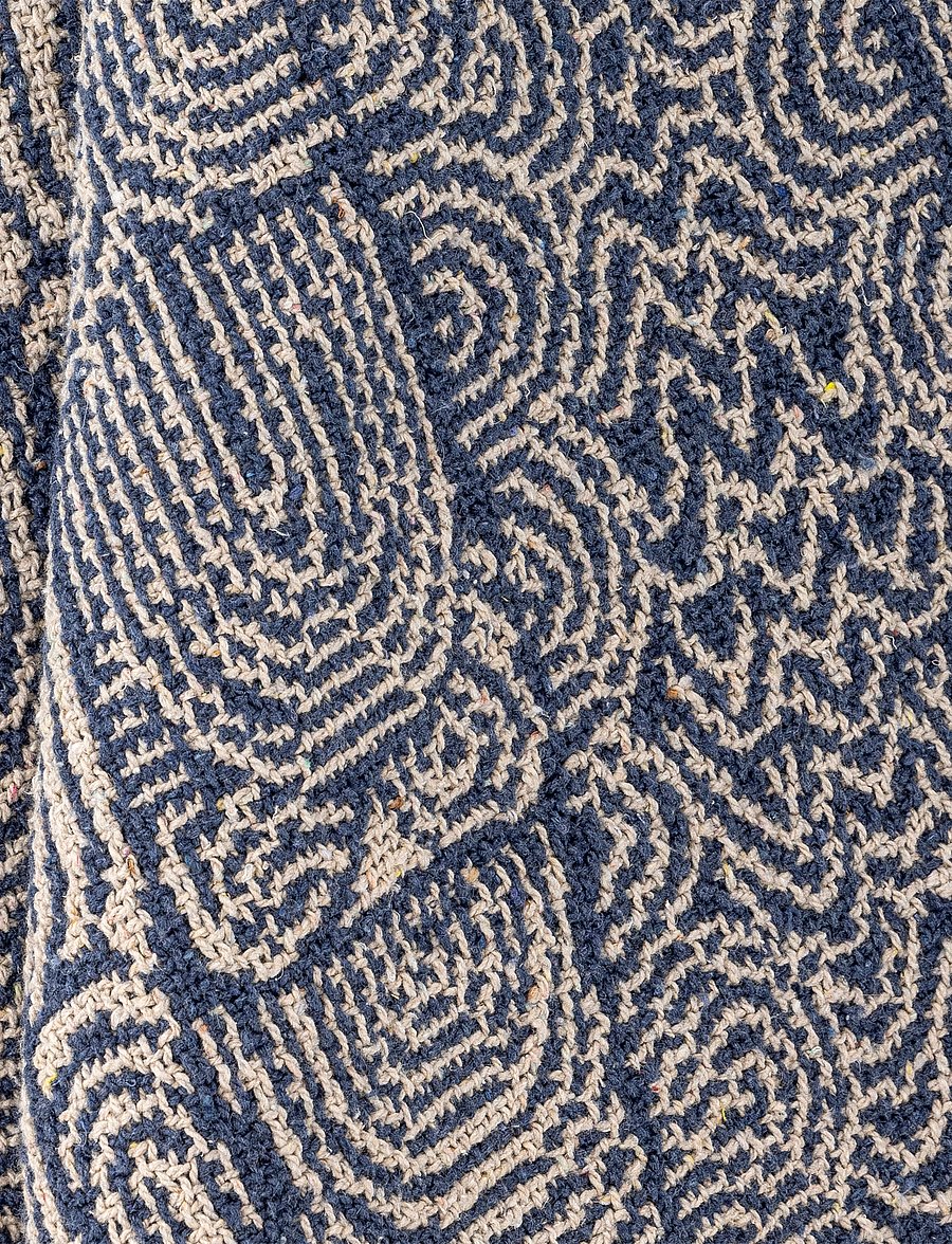Bloomingville - Bresso Throw - die niedrigsten preise - blue - 4