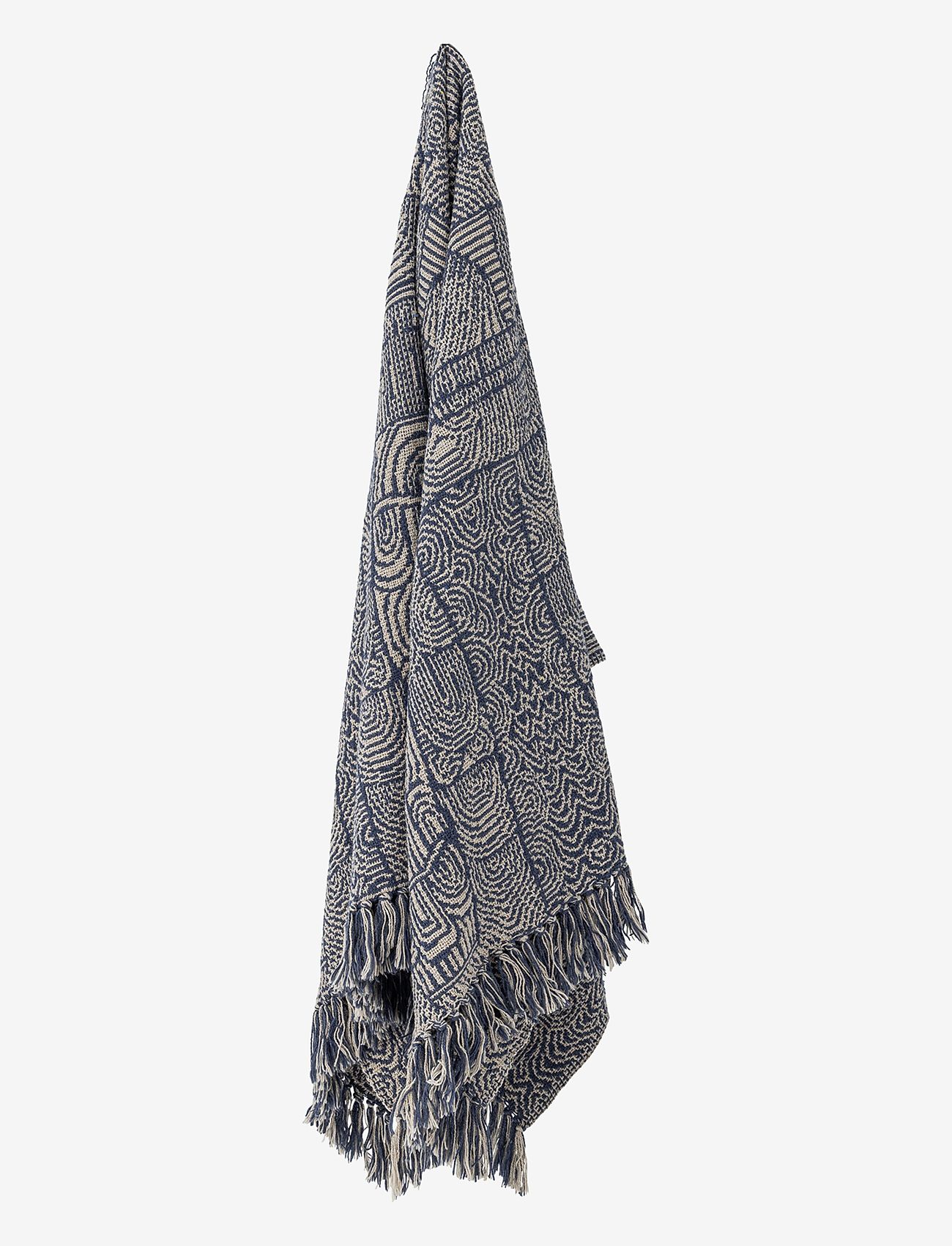 Bloomingville - Bresso Throw - die niedrigsten preise - blue - 1