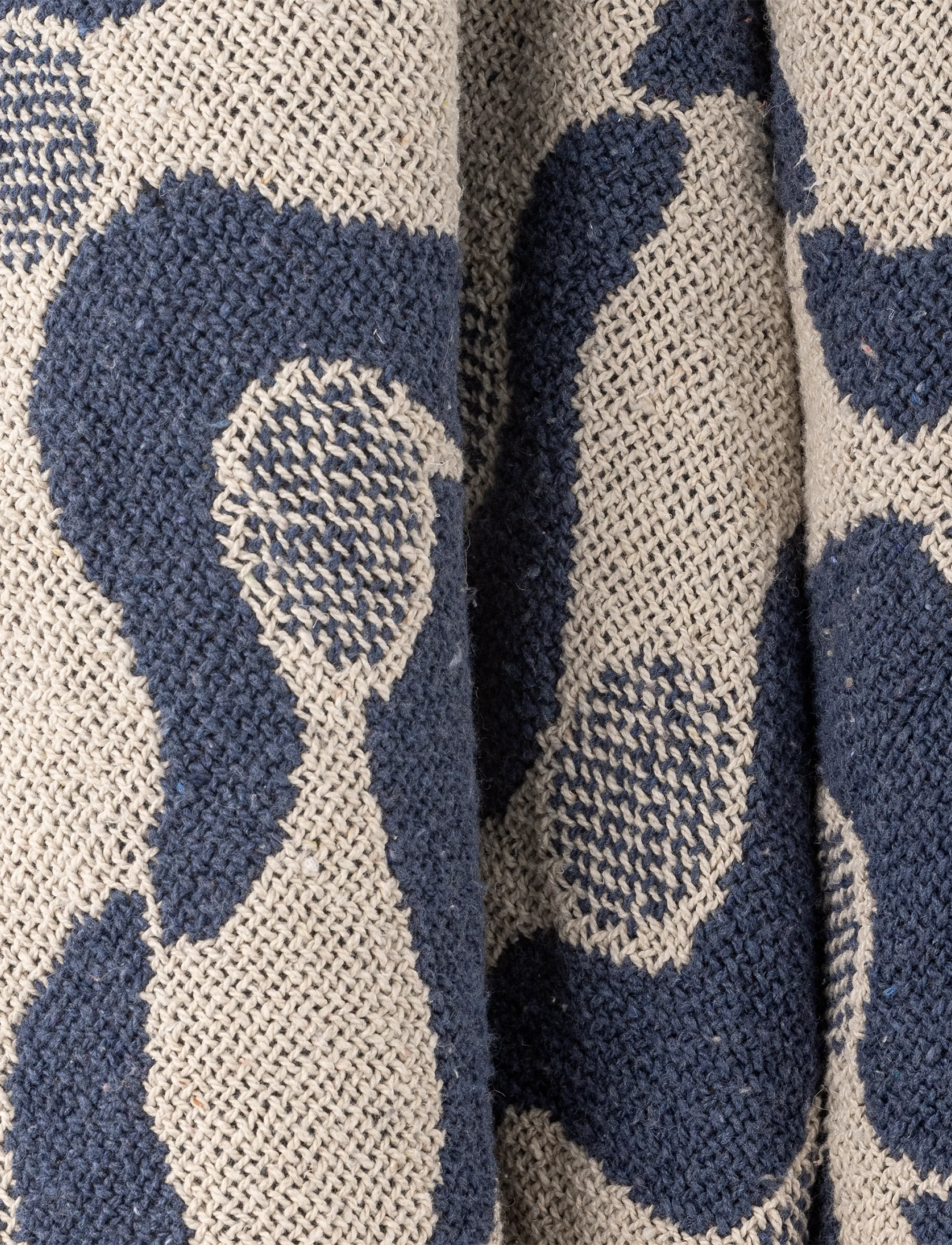 Bloomingville - Santena Throw - pleedid - blue - 5