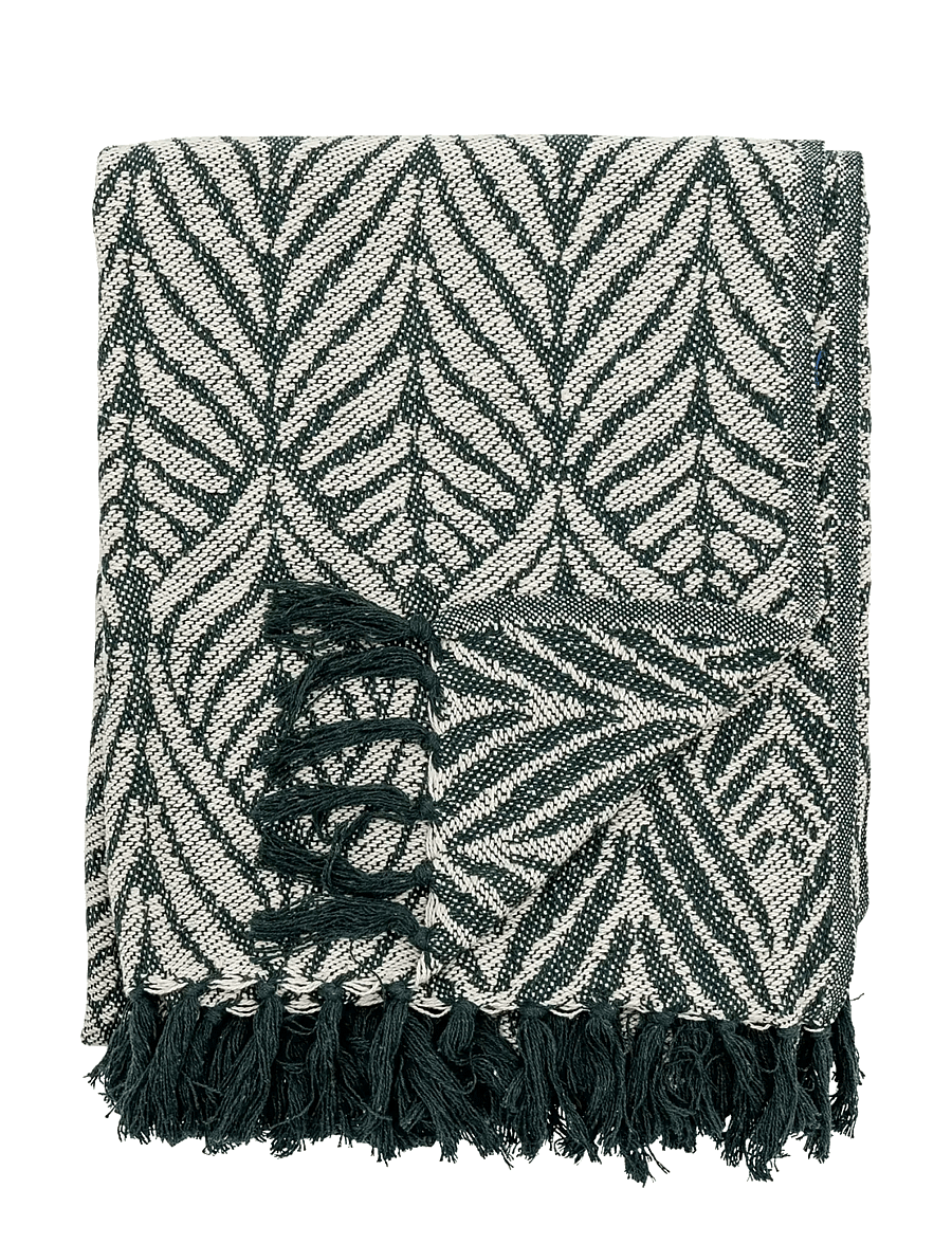 Bloomingville - Ugento Throw - die niedrigsten preise - green - 0