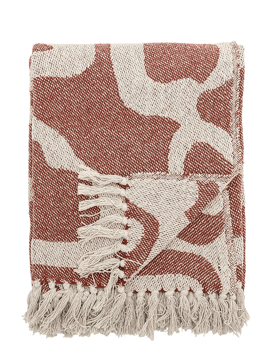 Bloomingville - Salobre Throw - pleedid - brown - 1