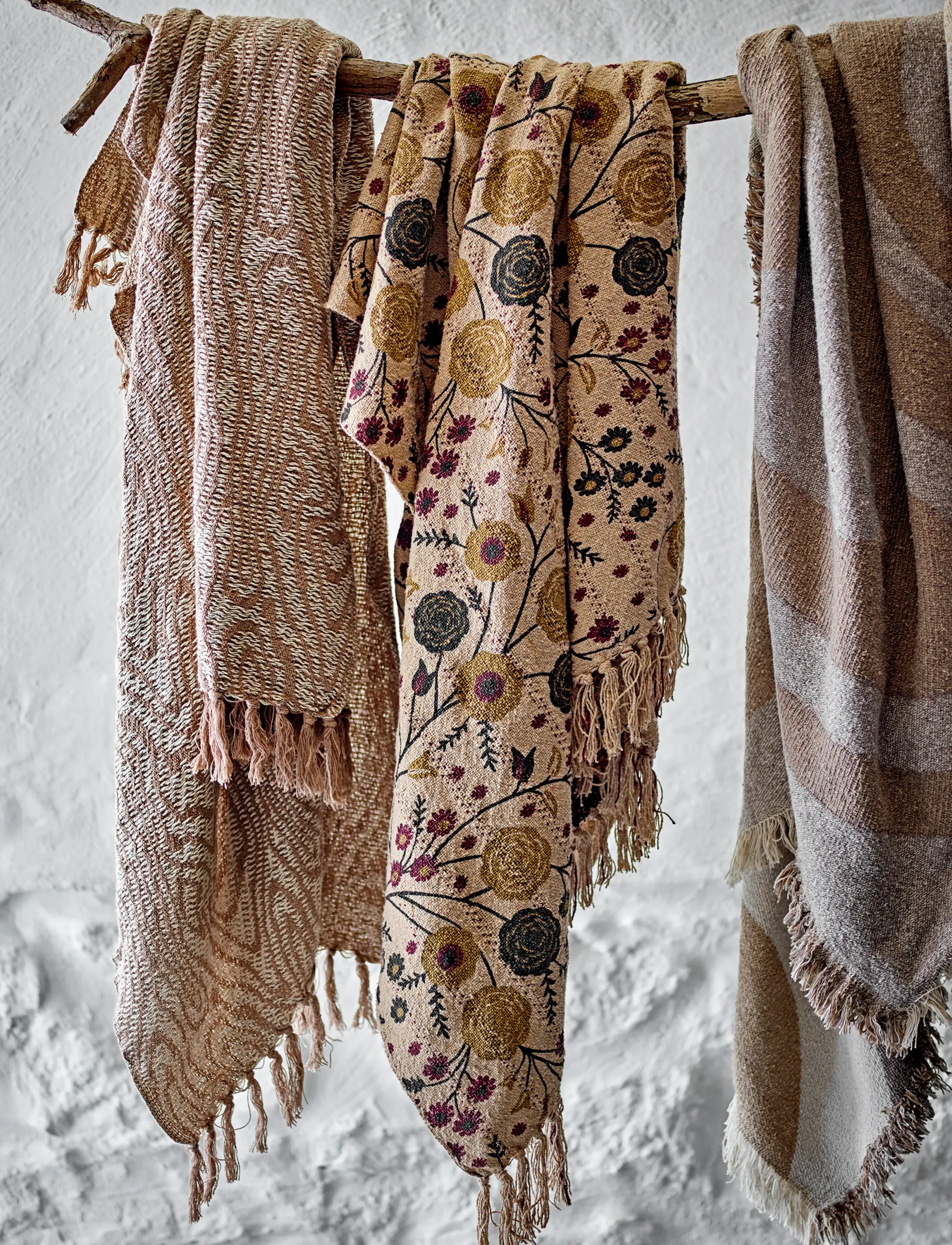 Bloomingville Salobre Throw, 160X130 cm, Cushions & Blankets, Braun - Blankets Throws, Homeware