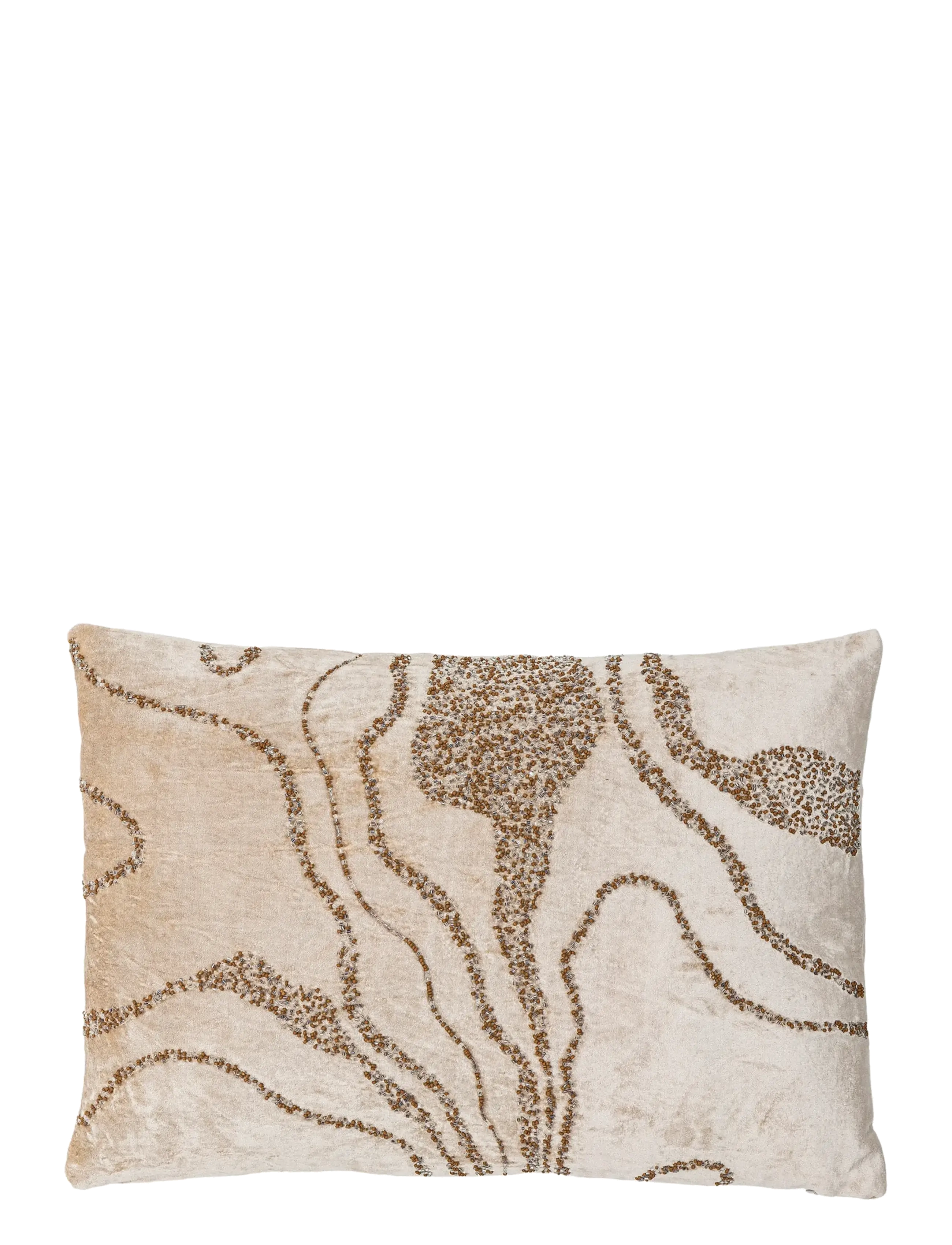 Bloomingville Adelona Cushion - Tekstiler - BROWN / beige