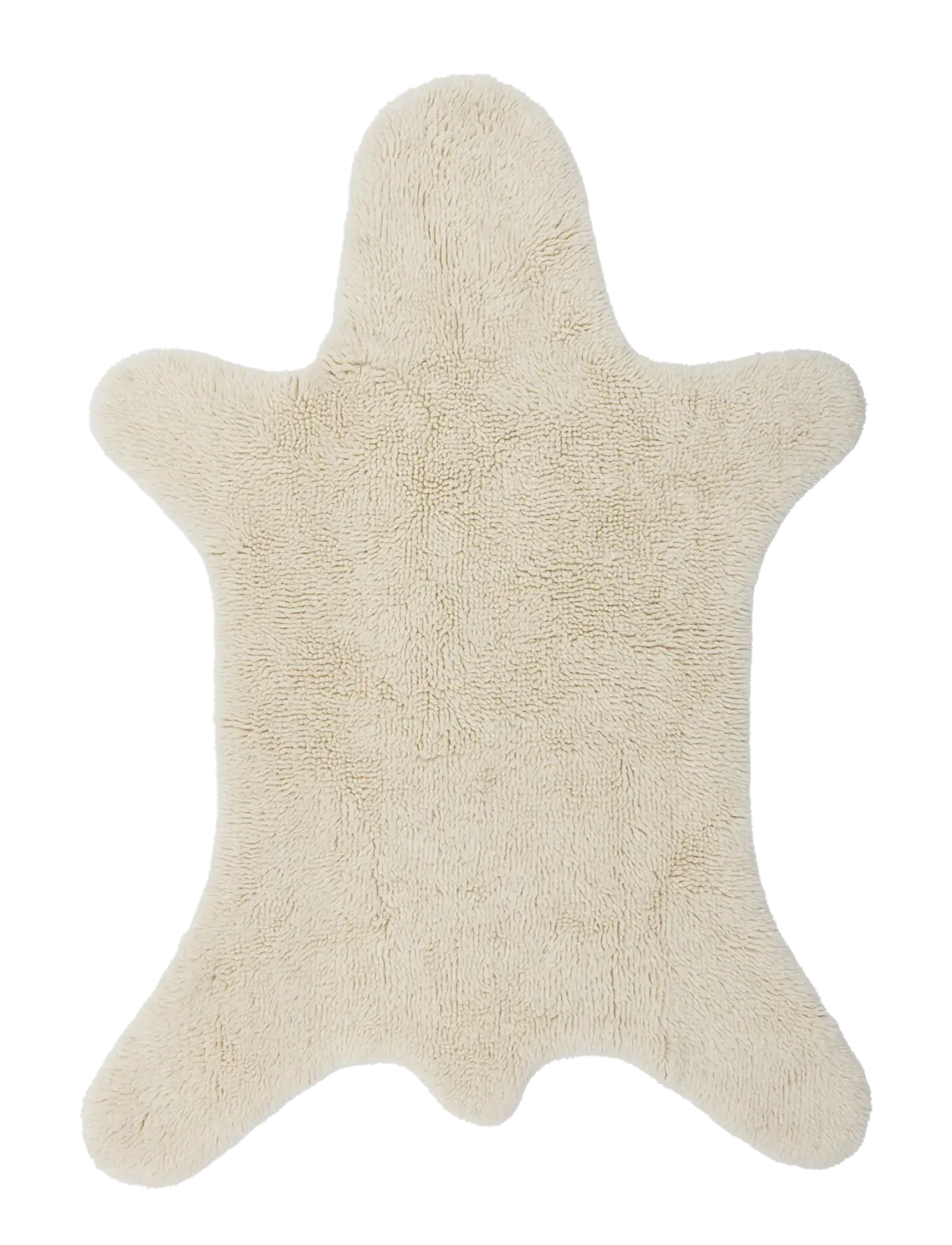 Bloomingville Bear Rug, Asymmetrisk tæppe, Creme, Str: 200X140CM
