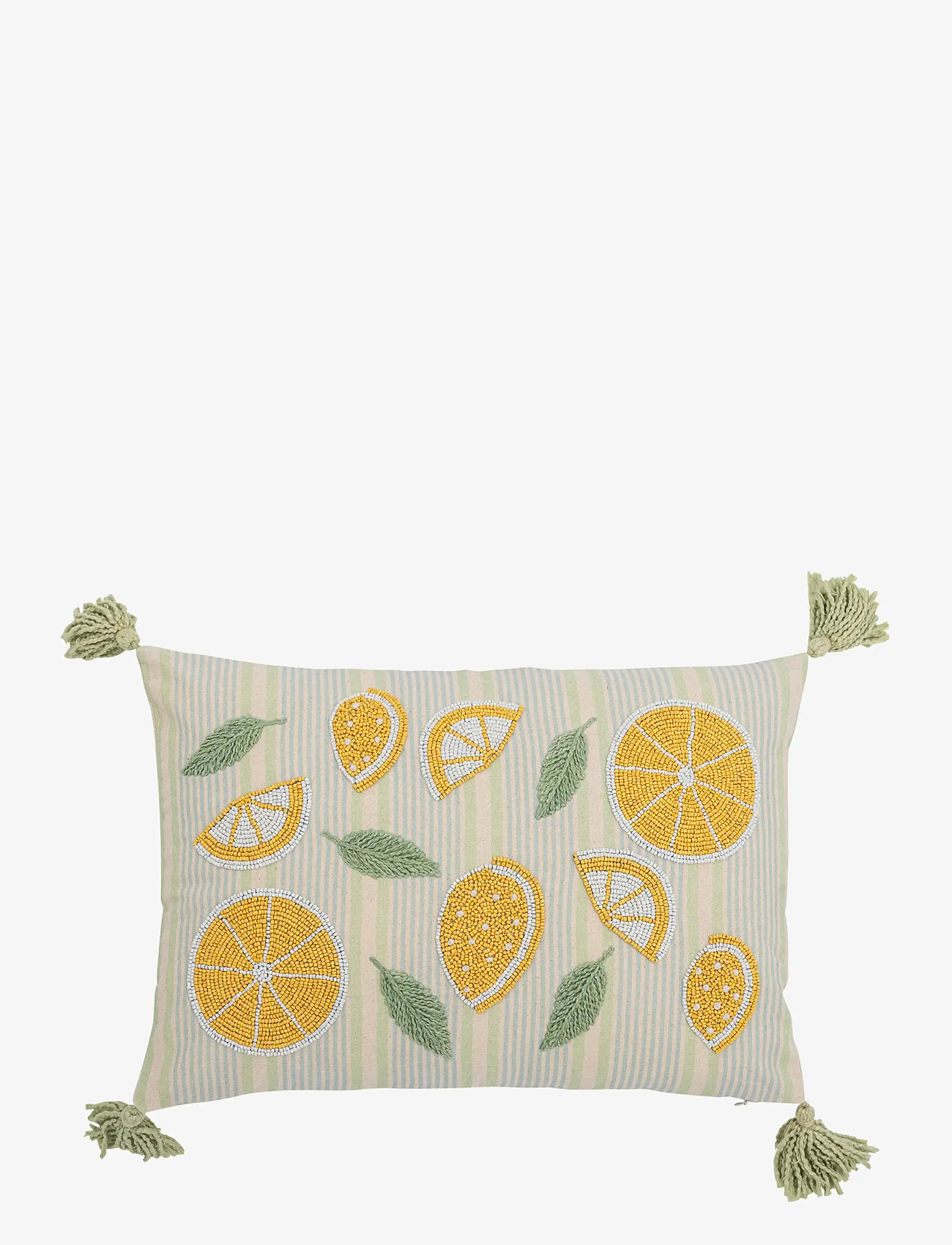 Bloomingville - Lemon Cushion - cushions - yellow - 1