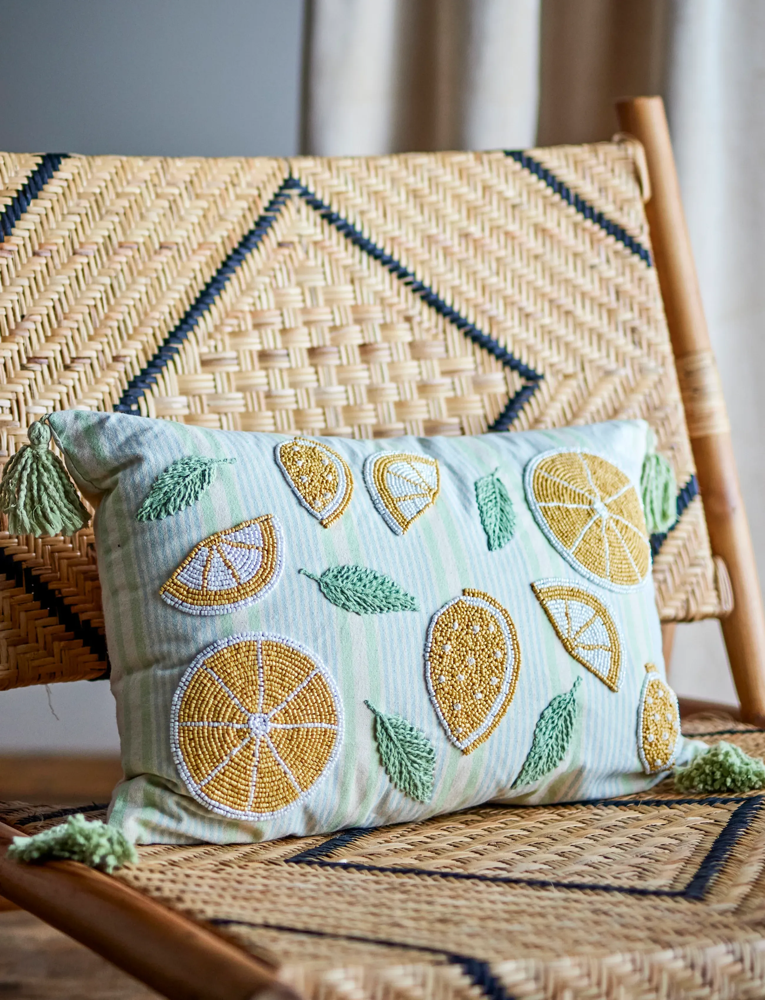 Bloomingville Lemon Cushion, 50X35 cm, Cushions & Blankets, Gelb - Cushions, Homeware