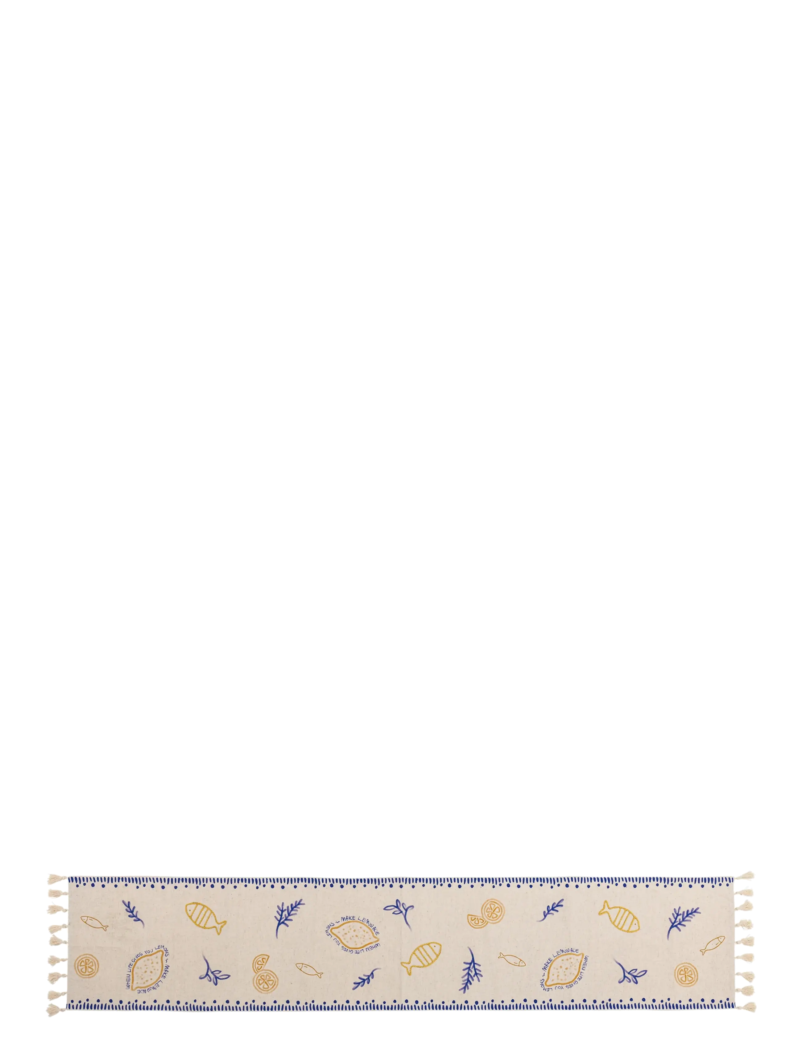 Bloomingville Maxima Table Runner - Køkkentekstiler - BLUE / cream