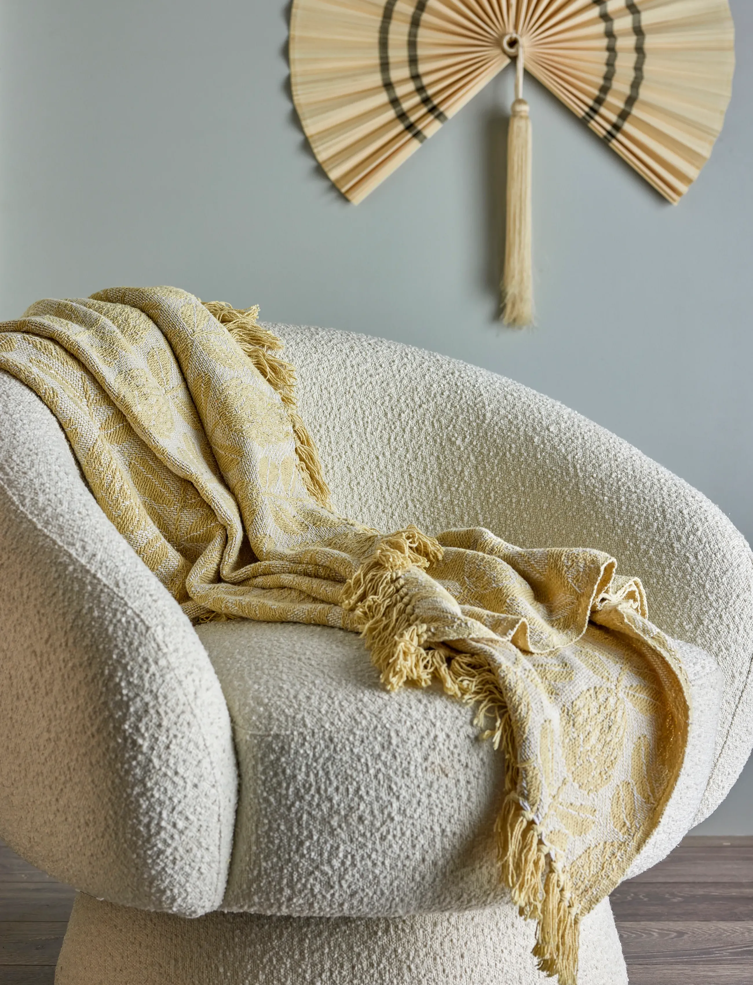 Bloomingville - Pratello Throw - pledi un pārvalki - yellow - 4