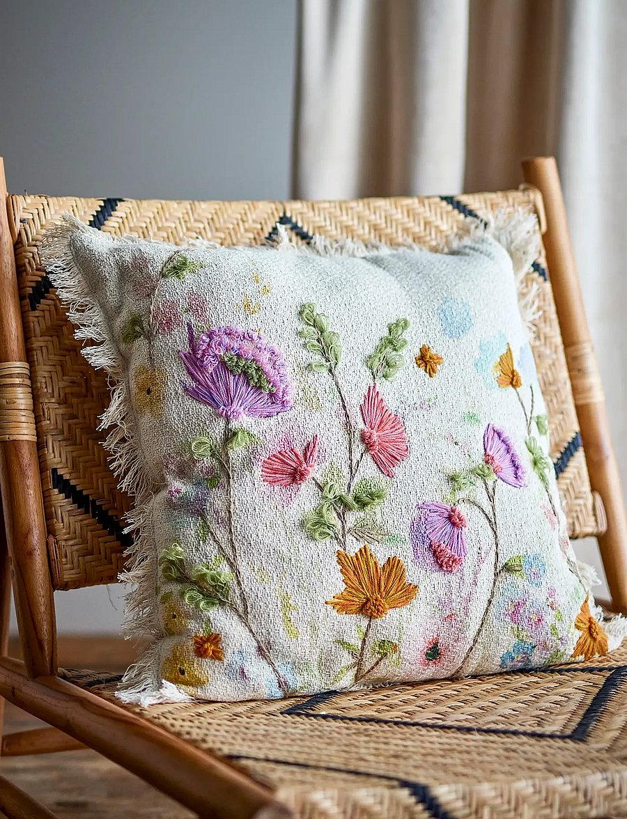 Bloomingville - Pogni Cushion - kissen - beige - 0
