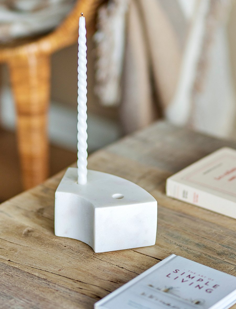 Bloomingville - Florida Candle Holder - kerzenständer - white - 0