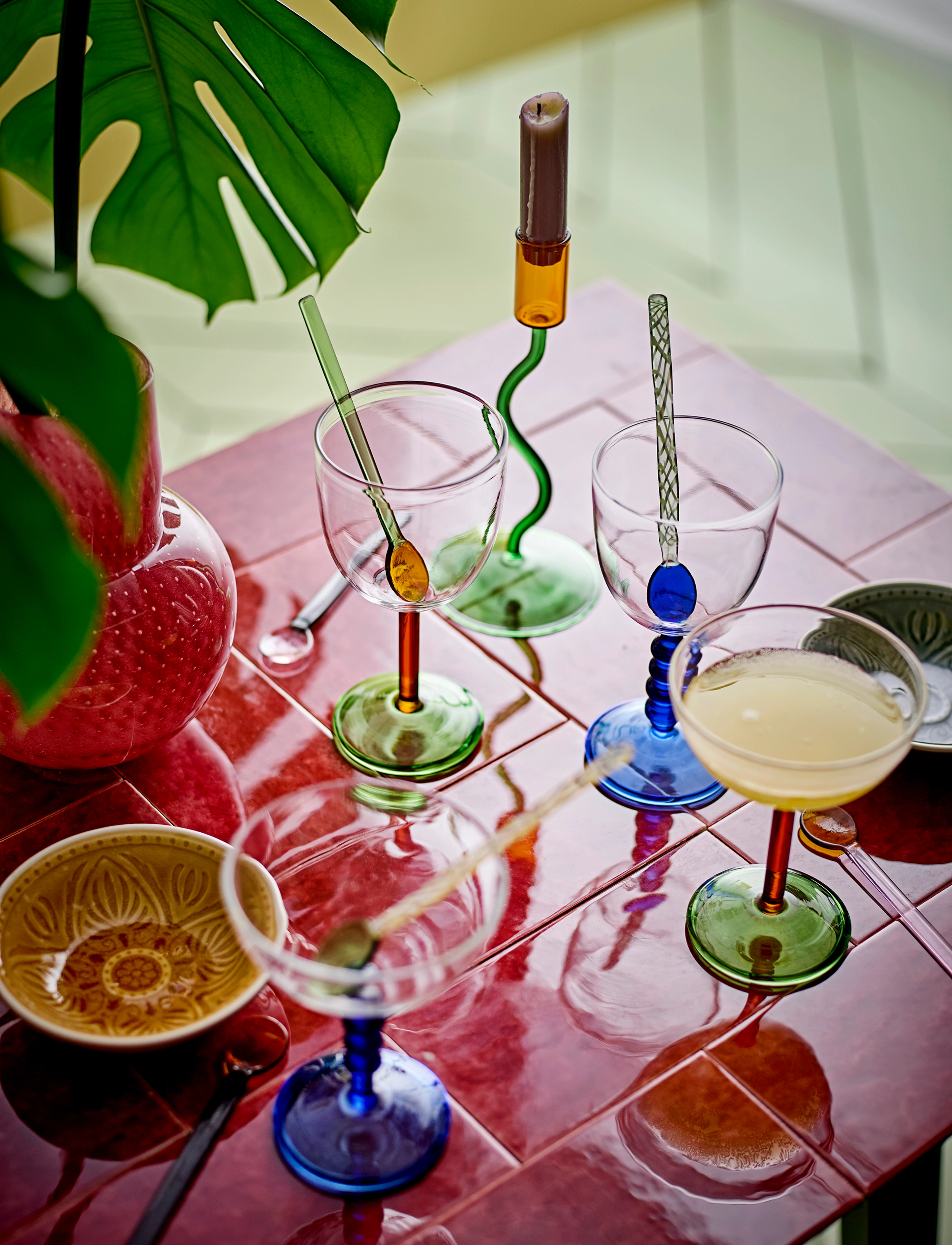 Bloomingville Martine Wine Glass, 22 CL, Grün - Red Glasses, Homeware