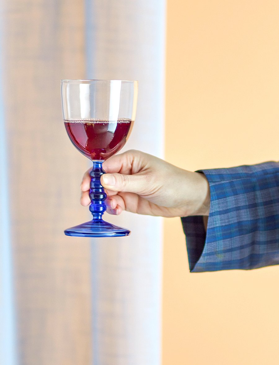 Bloomingville - Noemi Wine Glass - die niedrigsten preise - blue - 2