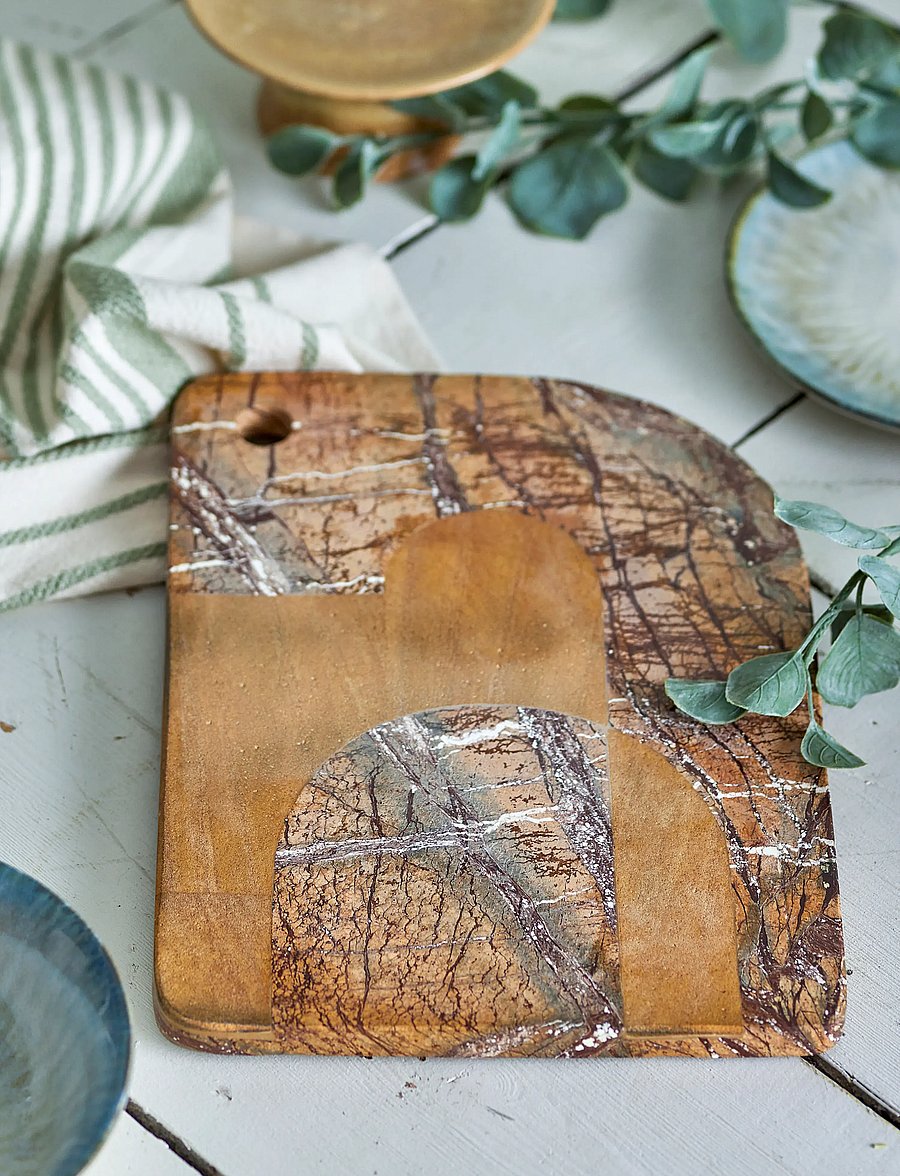 Bloomingville - Abrianna Cutting Board - schneidebretter - brown - 0
