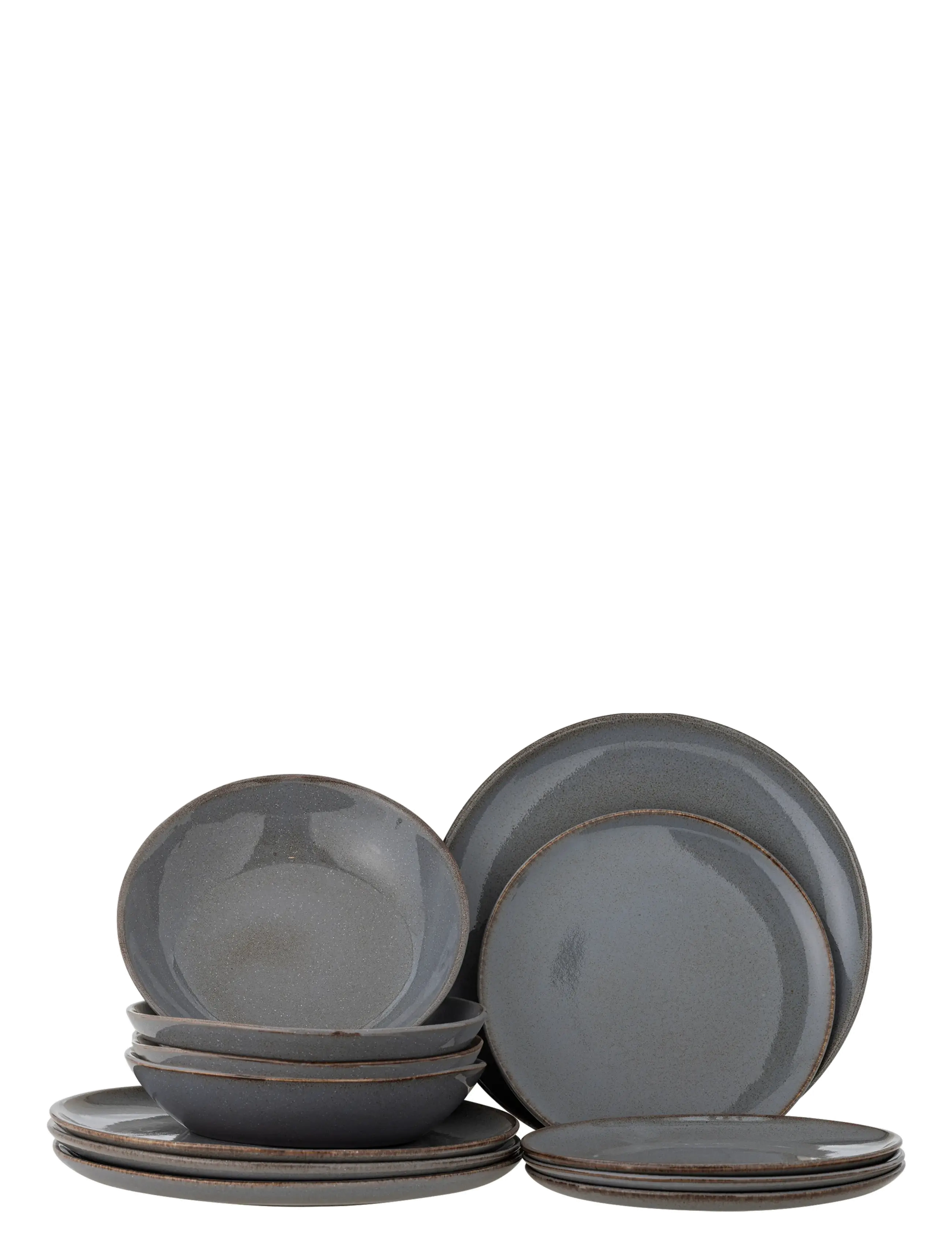 Bloomingville Sandrine Dinnerware Set, One Size, Plates, Grau - Table Settings&sets, Homeware