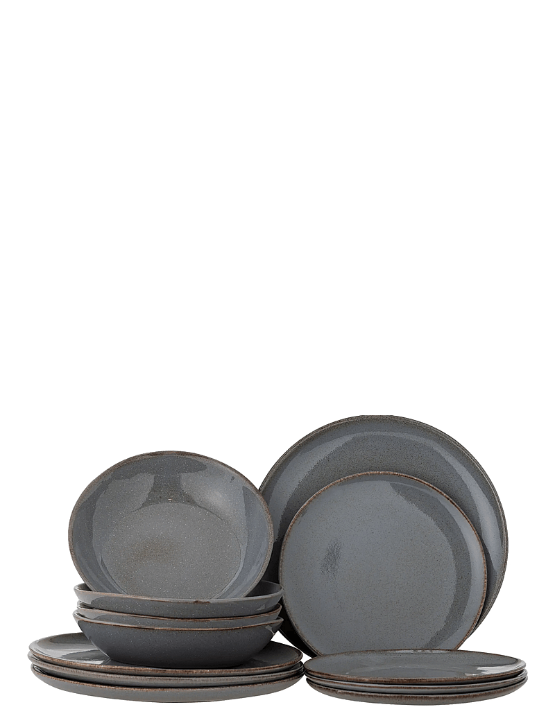 Bloomingville - Sandrine Dinnerware Set - nach preis einkaufen - grey - 0