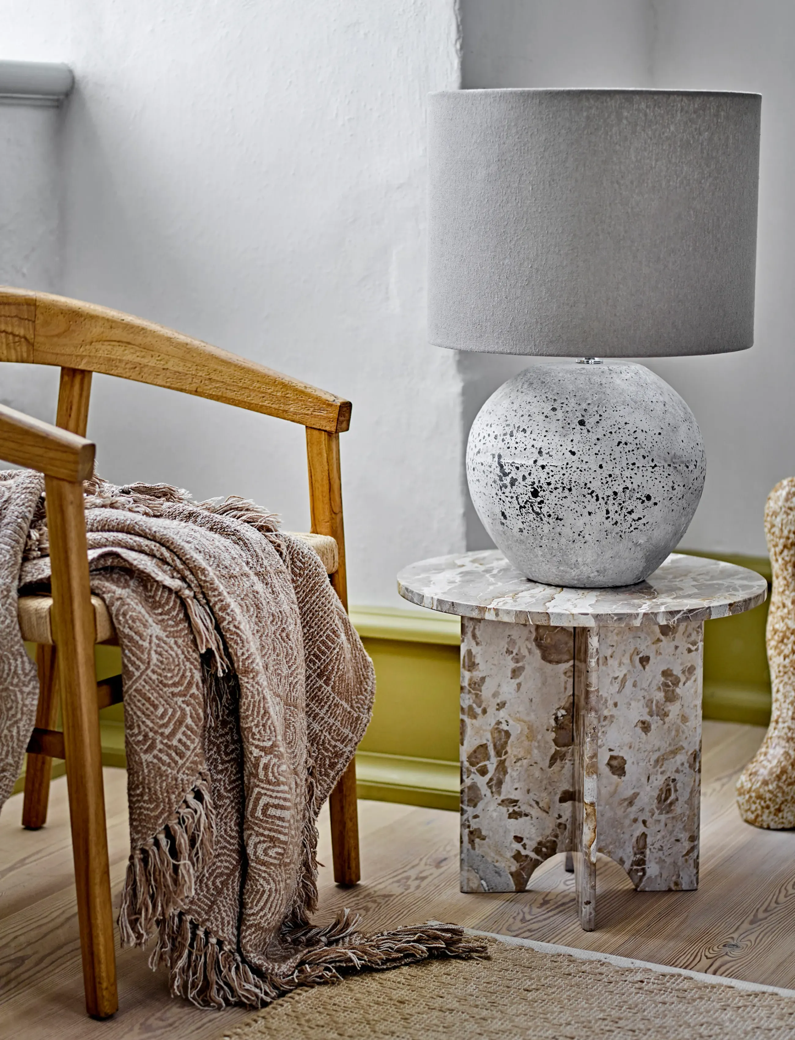 Bloomingville Isedora Table Lamp, Ø 40 cm, Lamps, Beige - Homeware