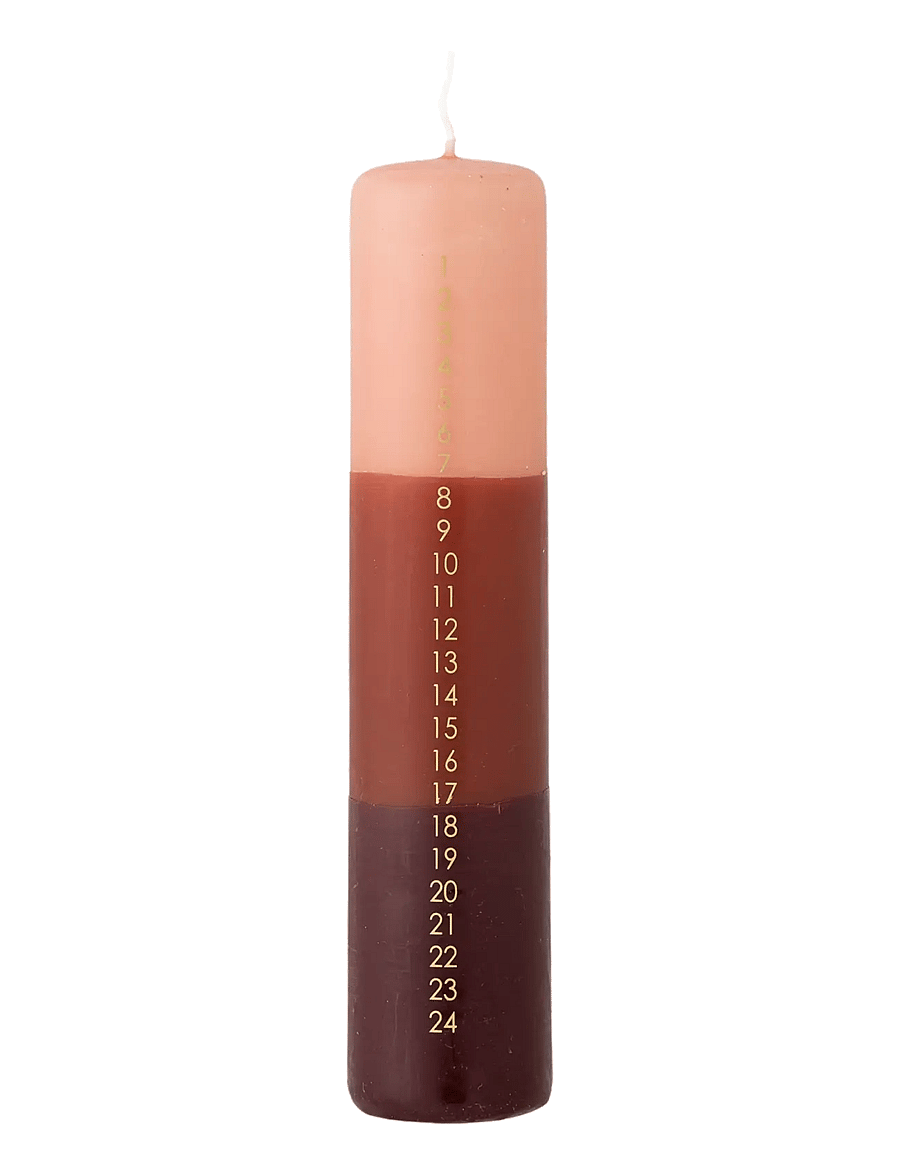 Bloomingville - Dip Dye Candle - pikad küünlad - red - 1