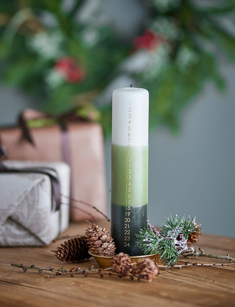 Bloomingville - Dip Dye Candle - pikad küünlad - green - 0
