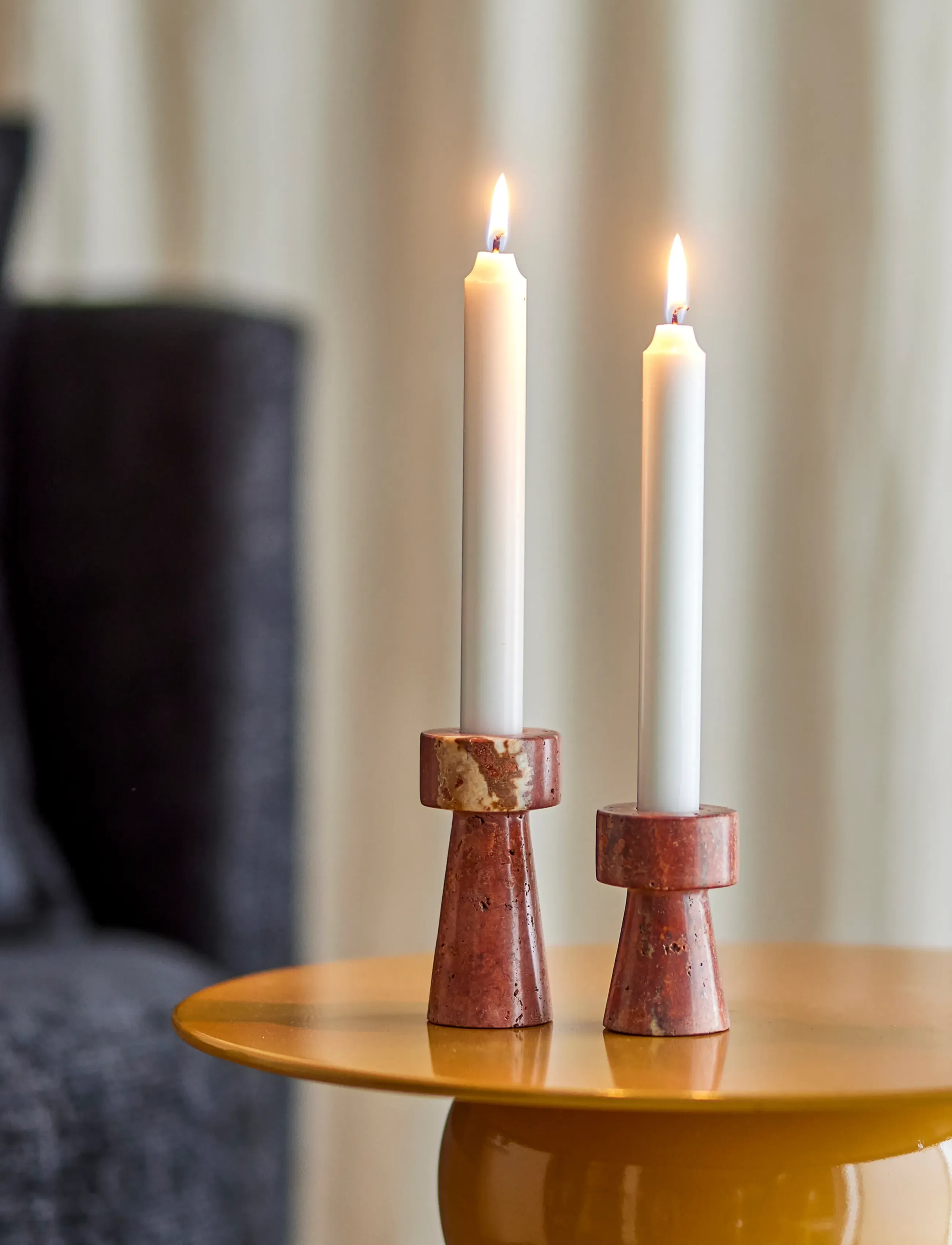 Bloomingville Anneli Candle Holder, H10 cm, Brown, Candle & Tealight Holders > Candle Holders, Unisex