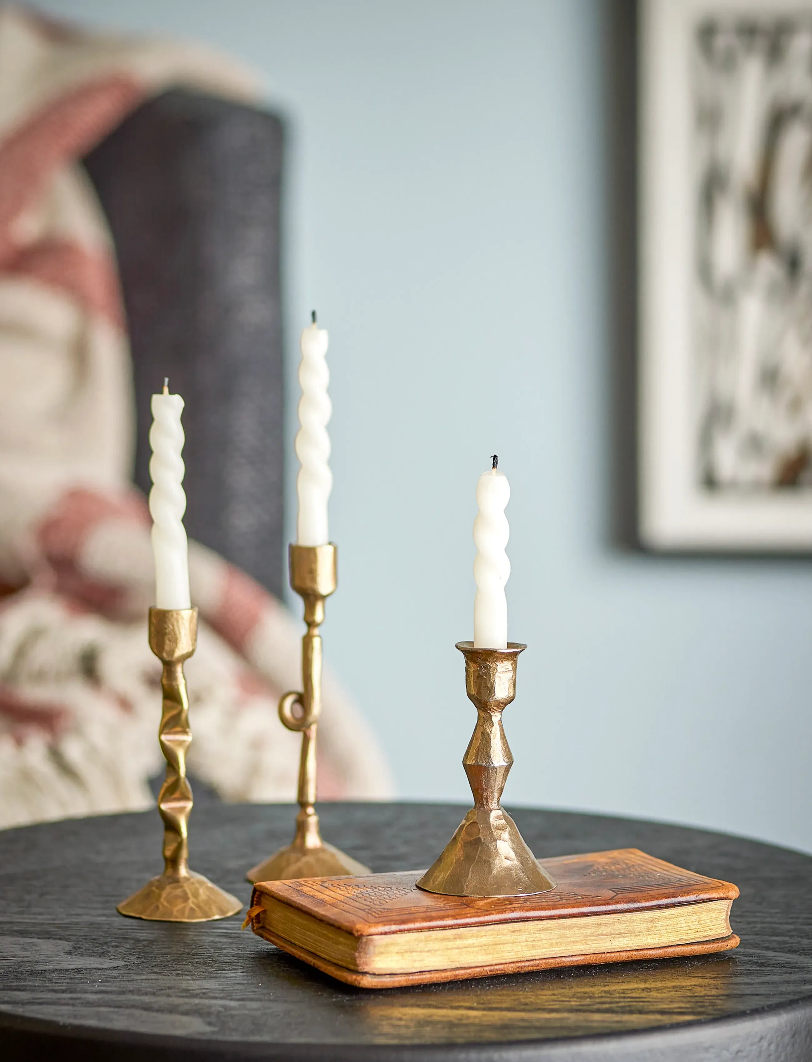 Bloomingville Efsa Candle Holder, 13 cm, Gold, Lysestager & Lanterner > Lysestager, Unisex