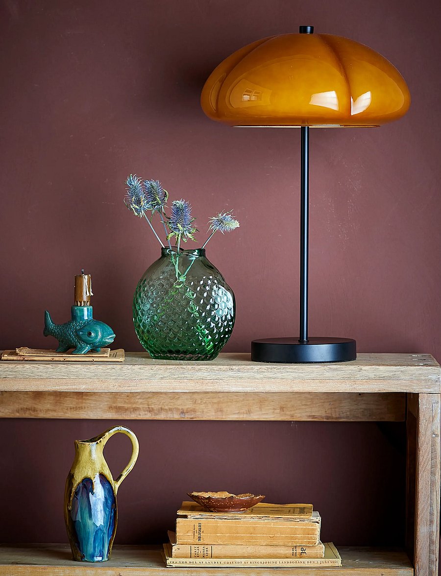 Bloomingville - Kinoko Table lamp - laualambid - yellow - 0
