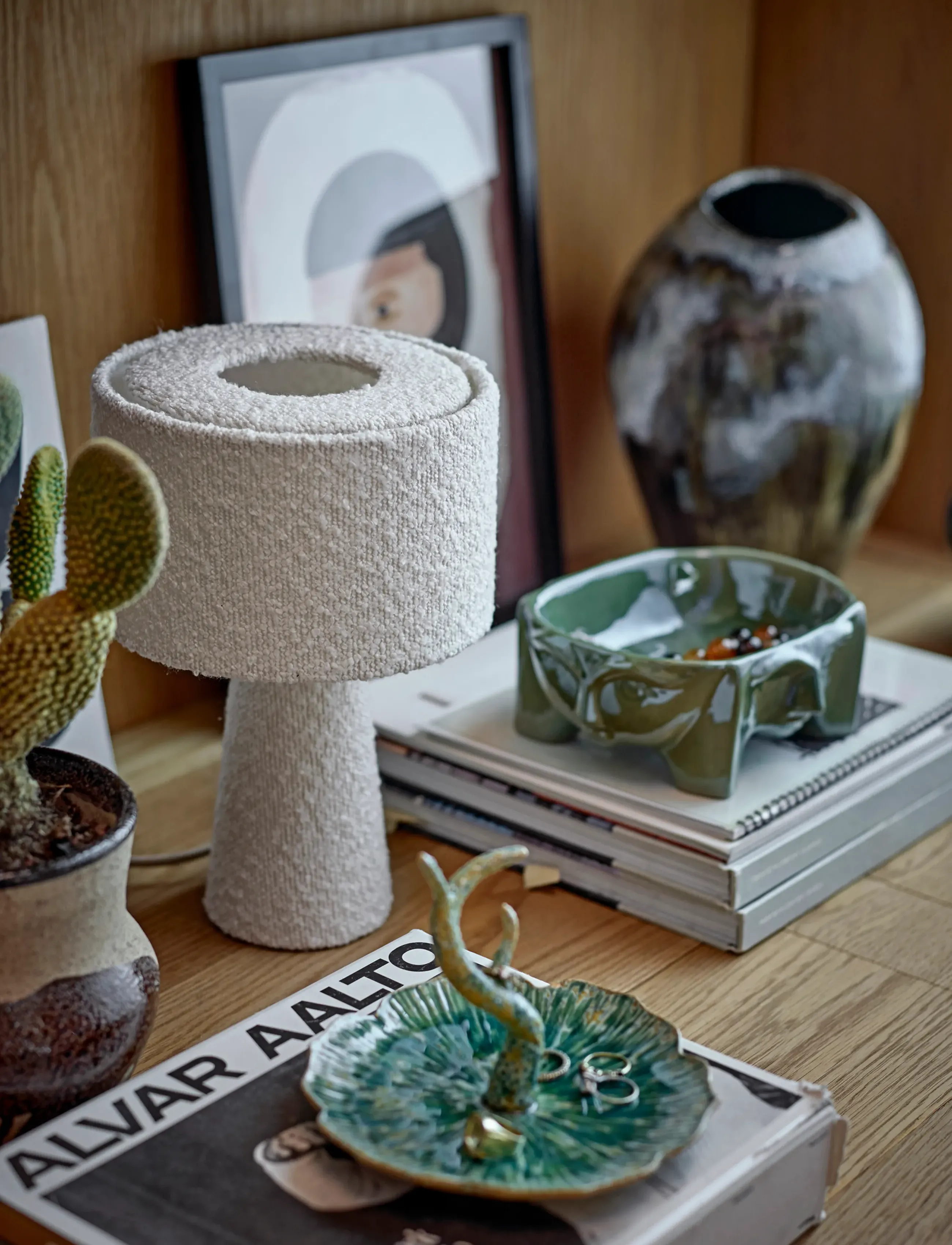 Bloomingville Emmie Table Lamp, Ø 20 cm, Lamps, Creme - Homeware