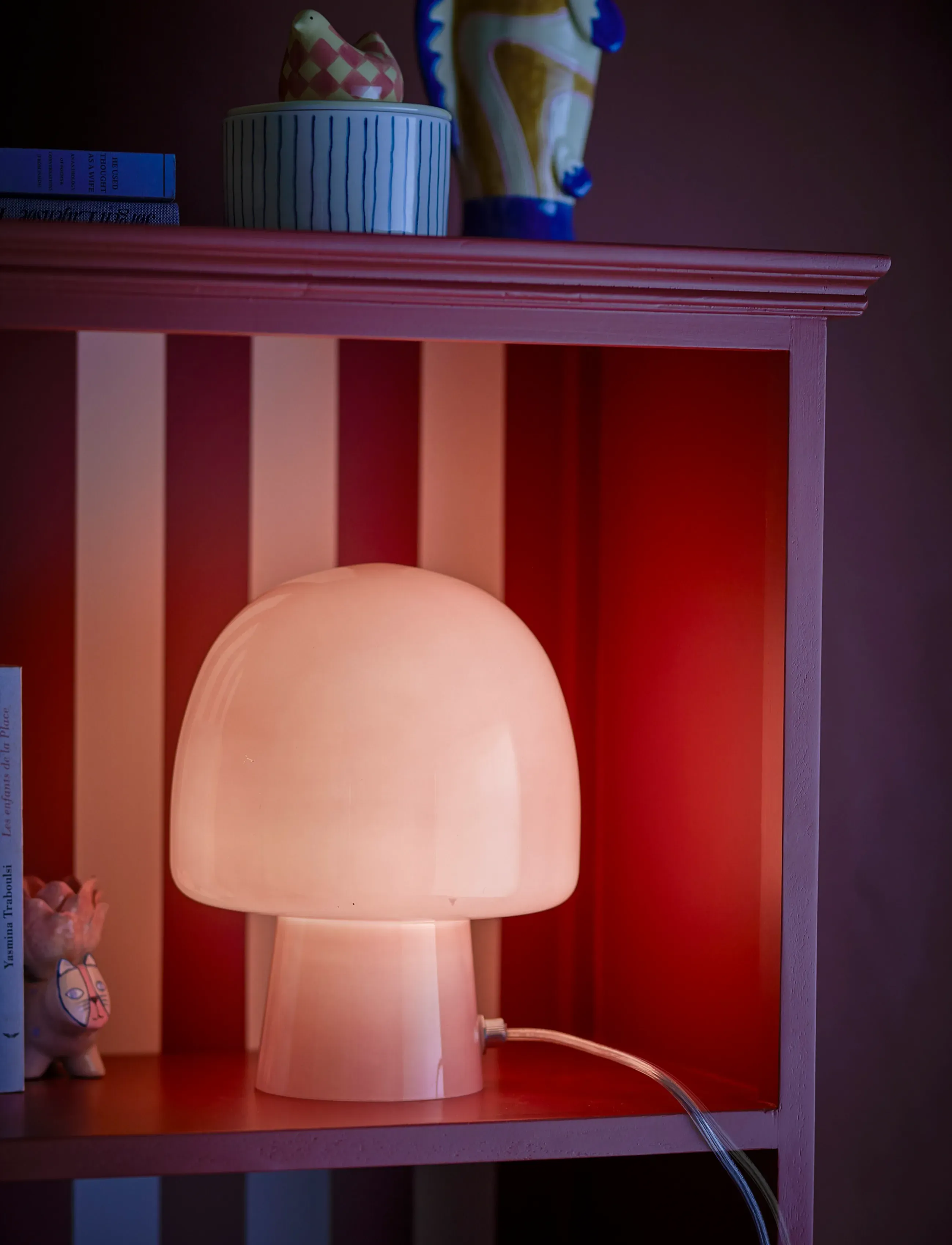 Bloomingville Paddy Table Lamp, Ø 20 cm, Lamps, Rosa - Homeware