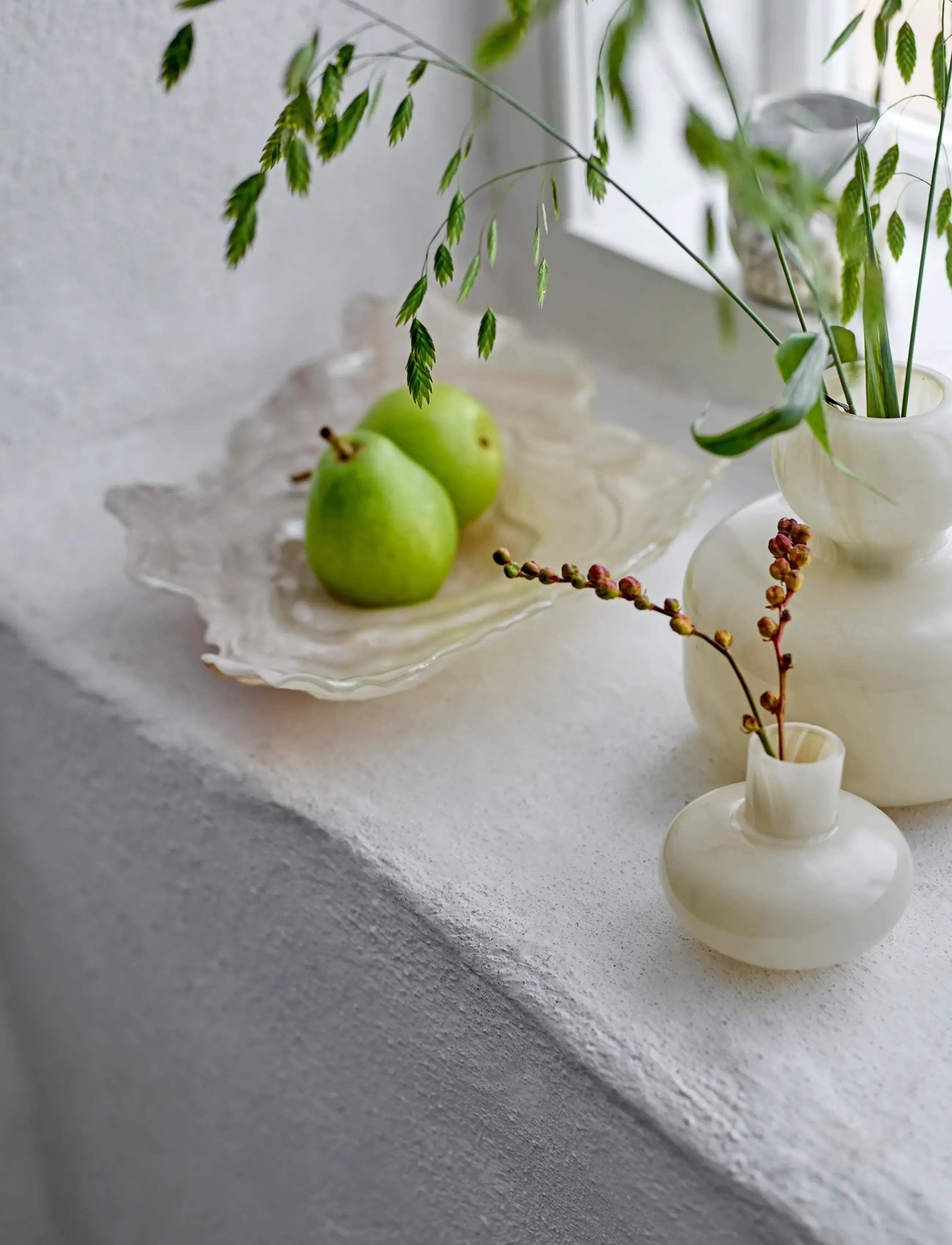 Bloomingville Aiku Bowl, Ø 29 cm, Decoration, Creme - Decorative Platters, Homeware
