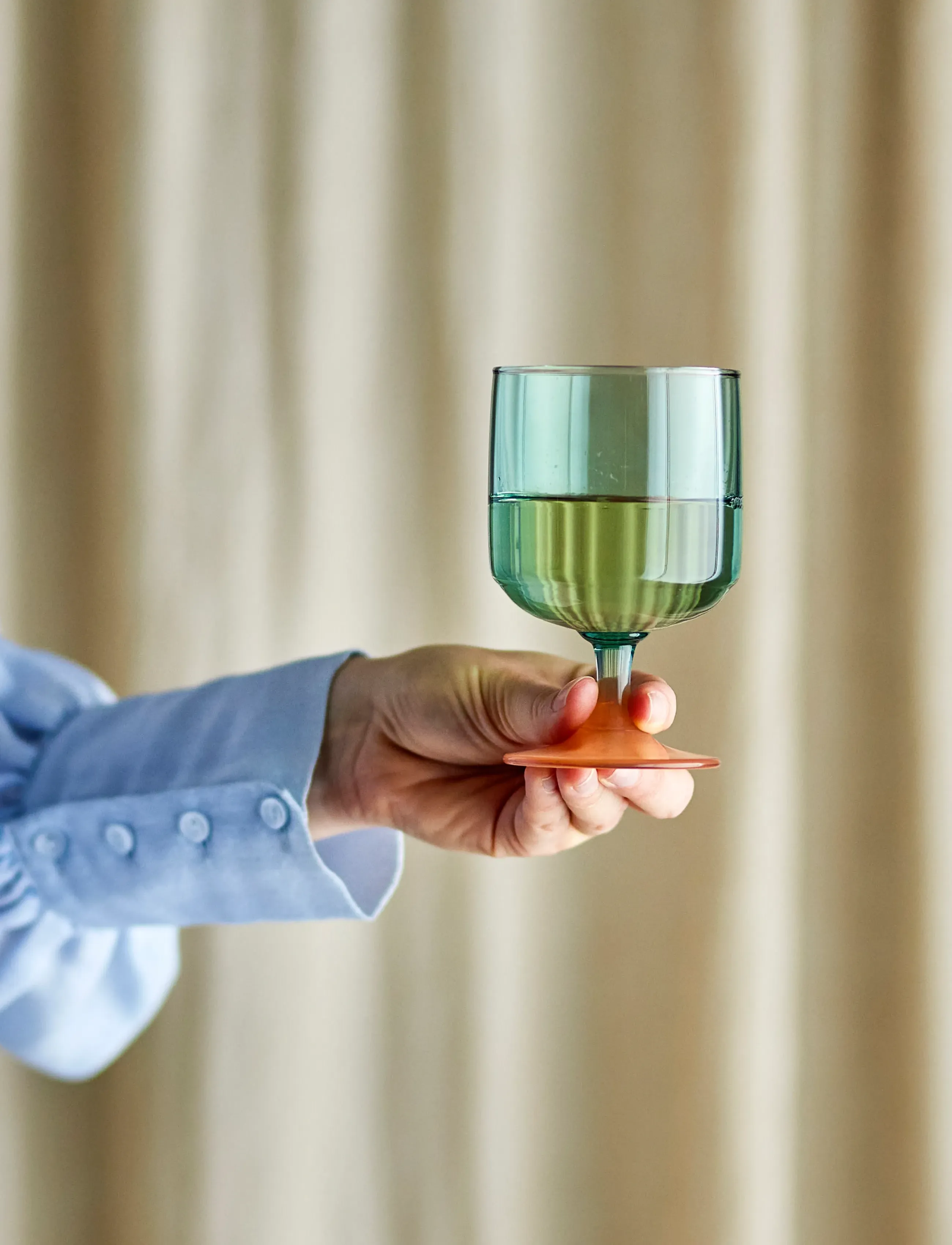 Bloomingville Signe Drinking Glass, 300 ml, Grün - Homeware