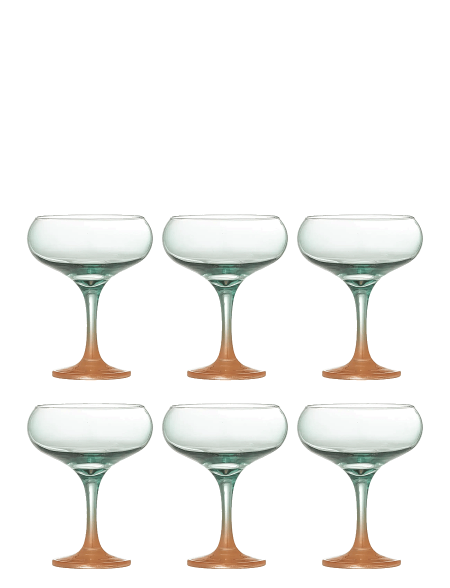Bloomingville - Signe Cocktail Glass - kokteili- ja martiiniklaasid - multi-coloured - 1