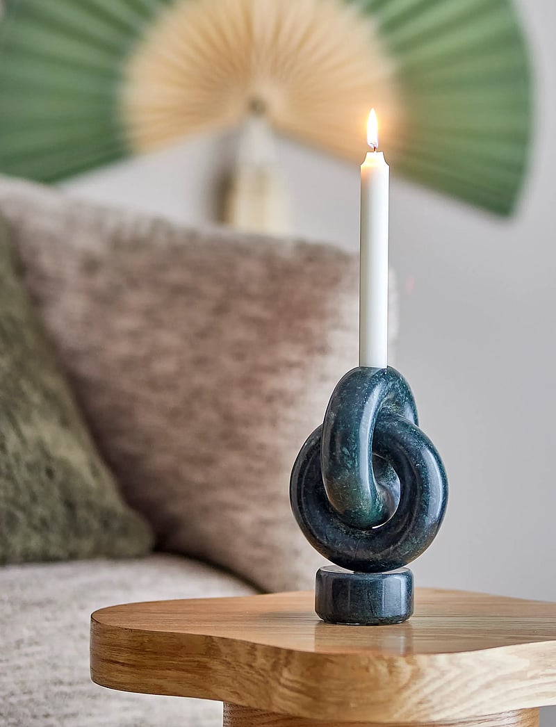 Bloomingville - Goa Candle Holder - ljusstakar - green - 0