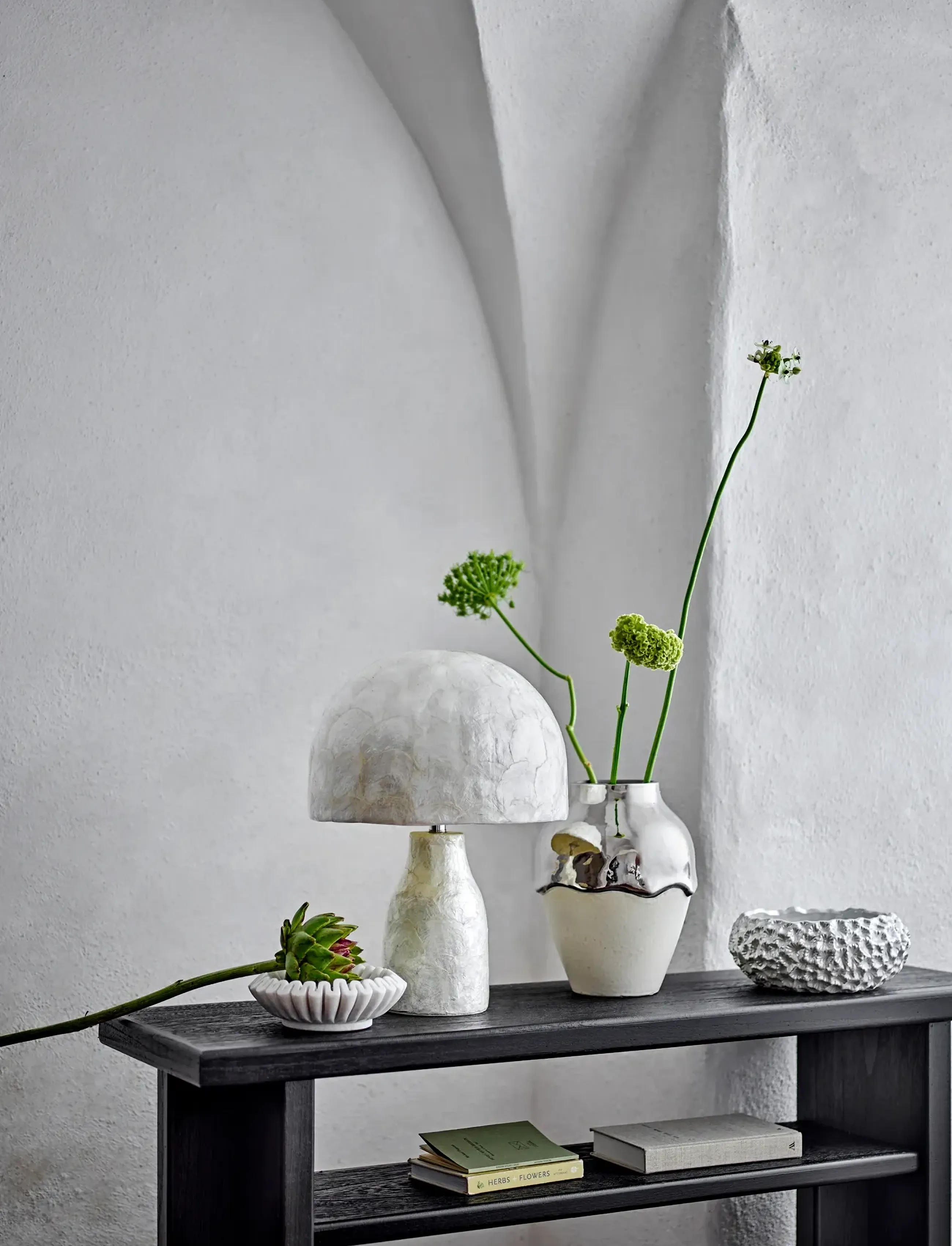 Bloomingville Adria Table Lamp, Ø 30 cm, Lamps, Creme - Homeware