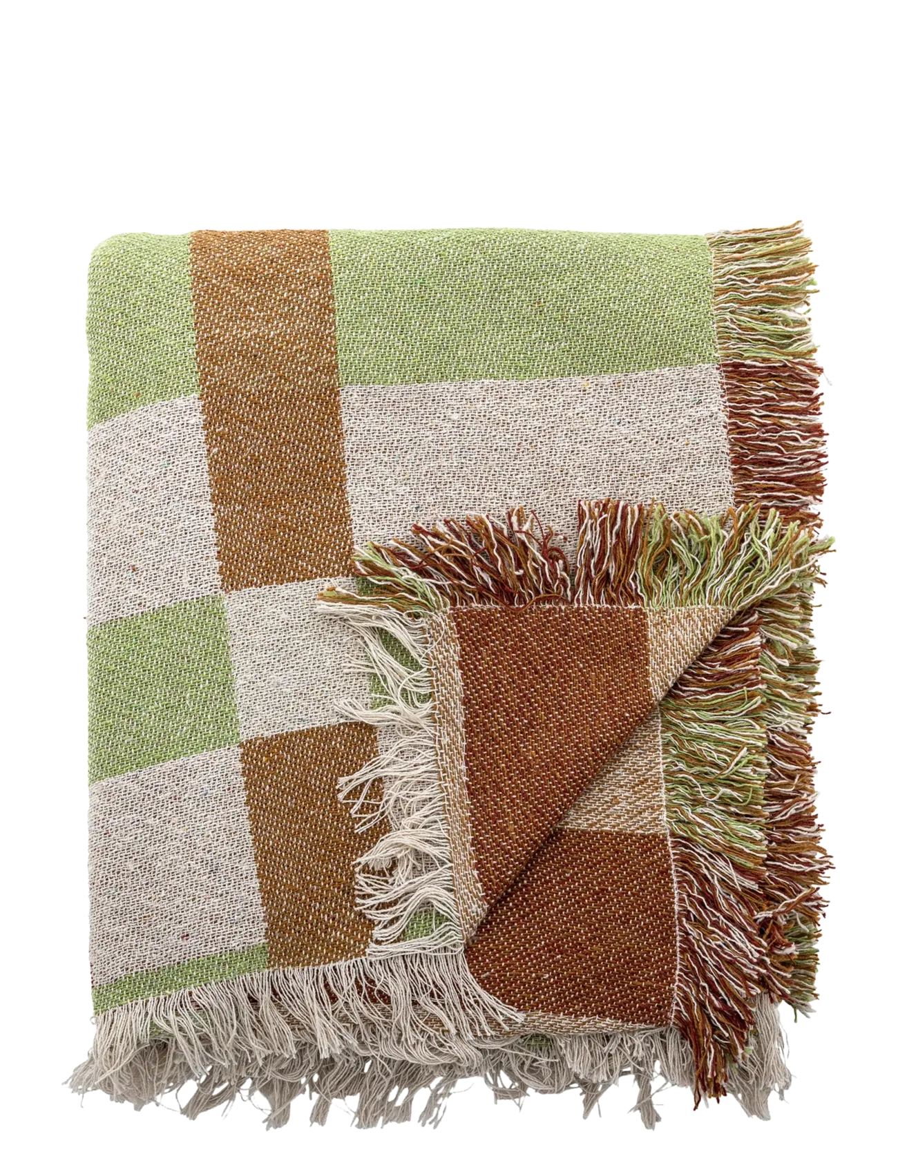 Bloomingville Galvin Throw - Textilier - MULTI-COLOURED / green