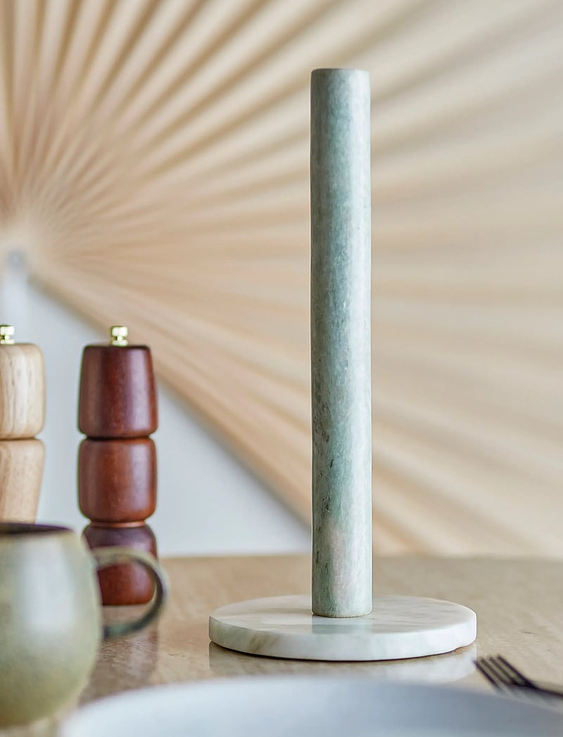 Bloomingville - Emy Kitchen Paper Stand - majapidamispaberi hoidjad - green - 3