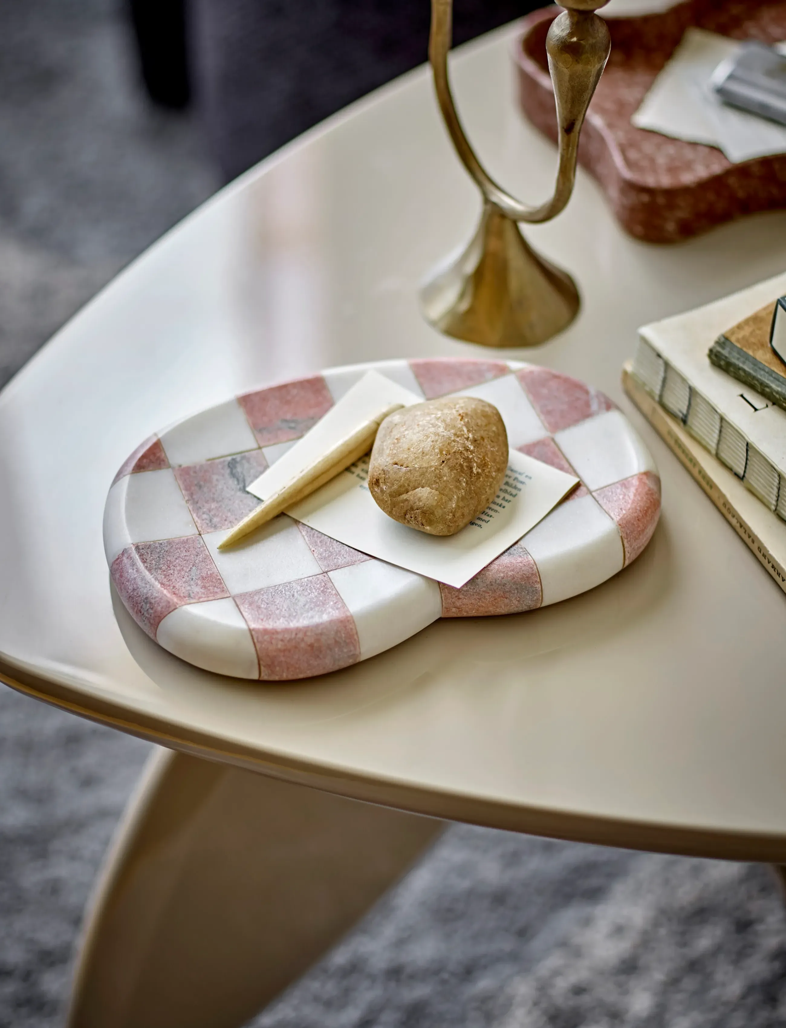 Bloomingville - Petrea Tray - pink - 4