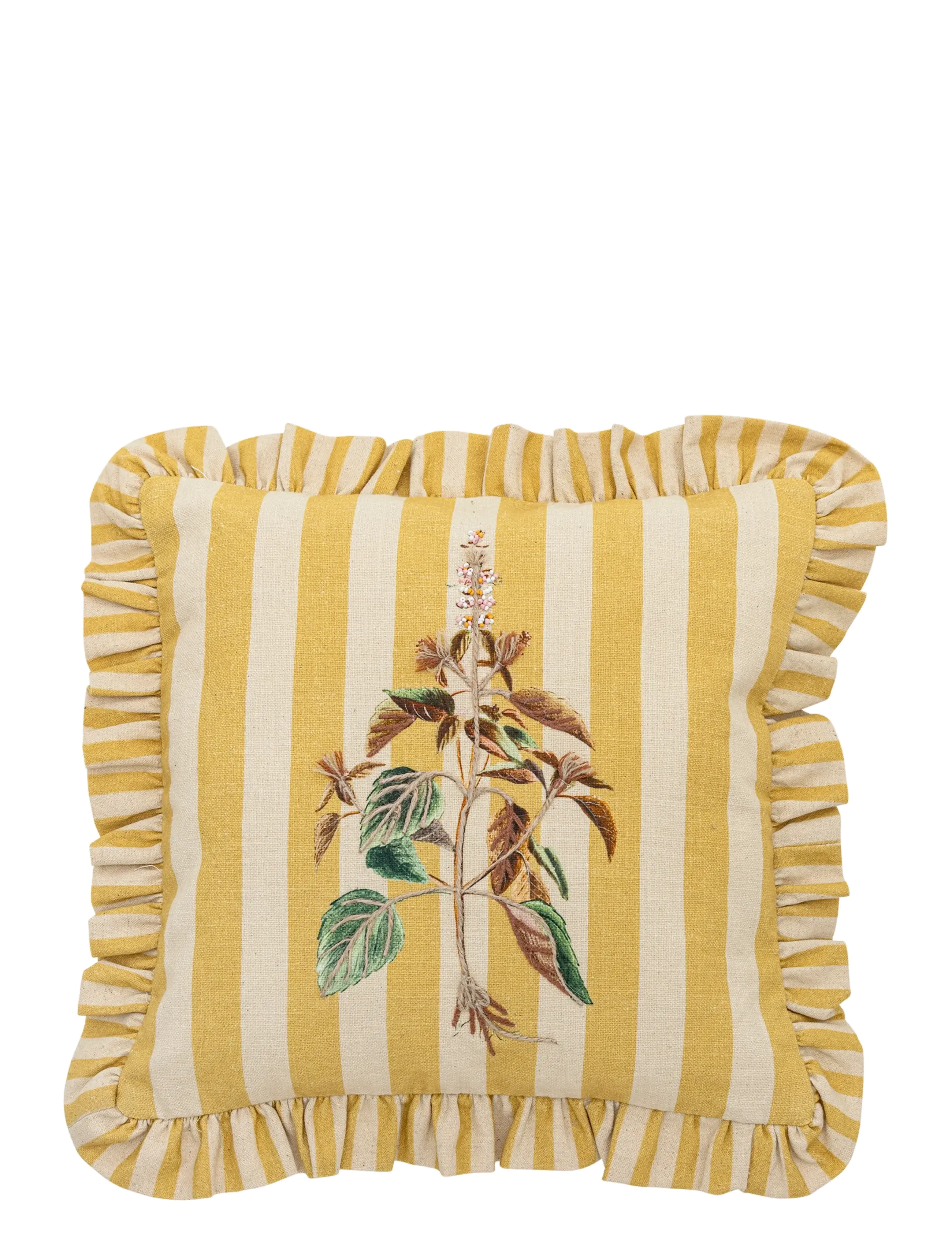 Bloomingville Camila Cushion, Pudder, Gul, Str: 35X35CM