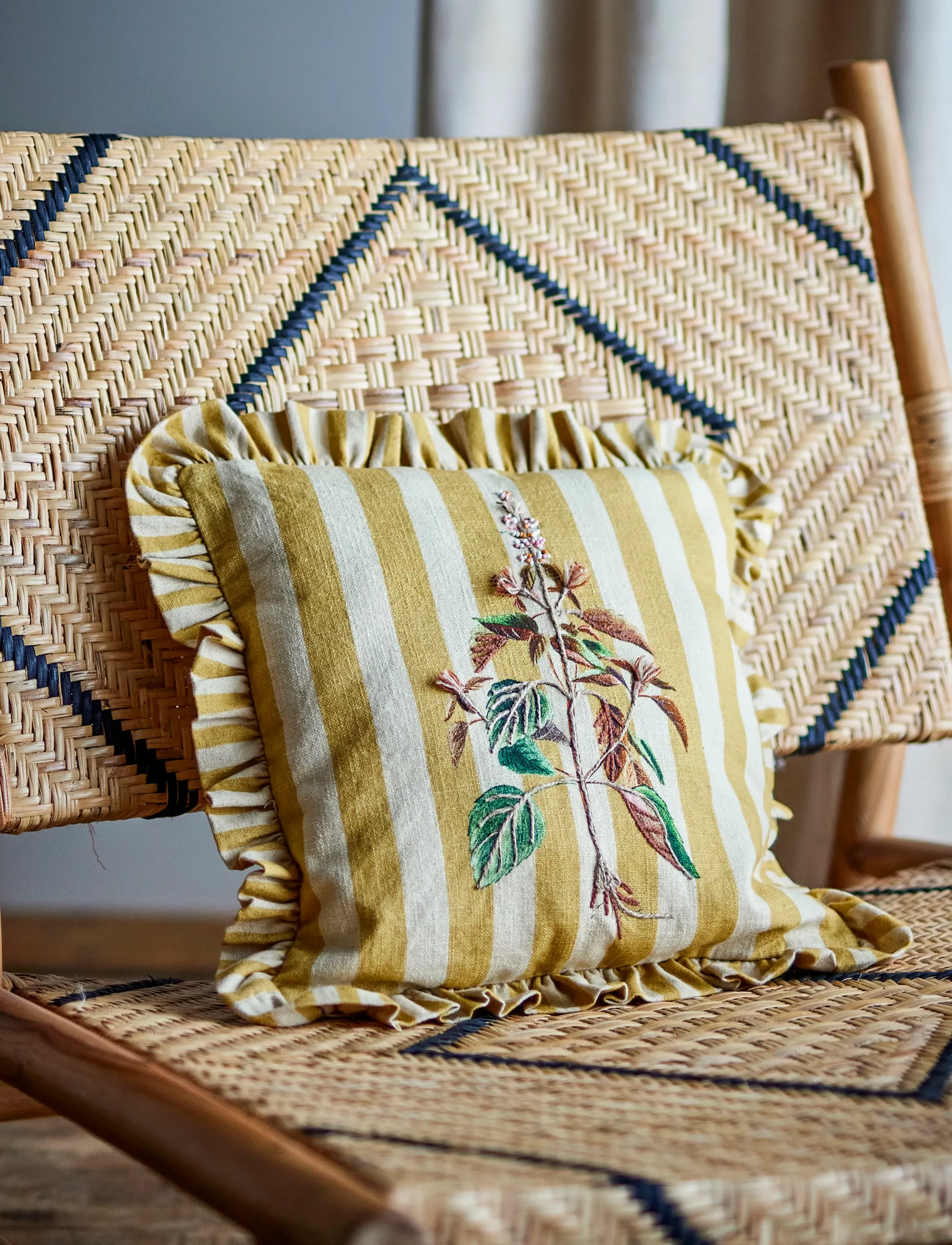 Bloomingville Camila Cushion, 35X35 cm, Cushions & Blankets, Gelb - Cushions, Homeware