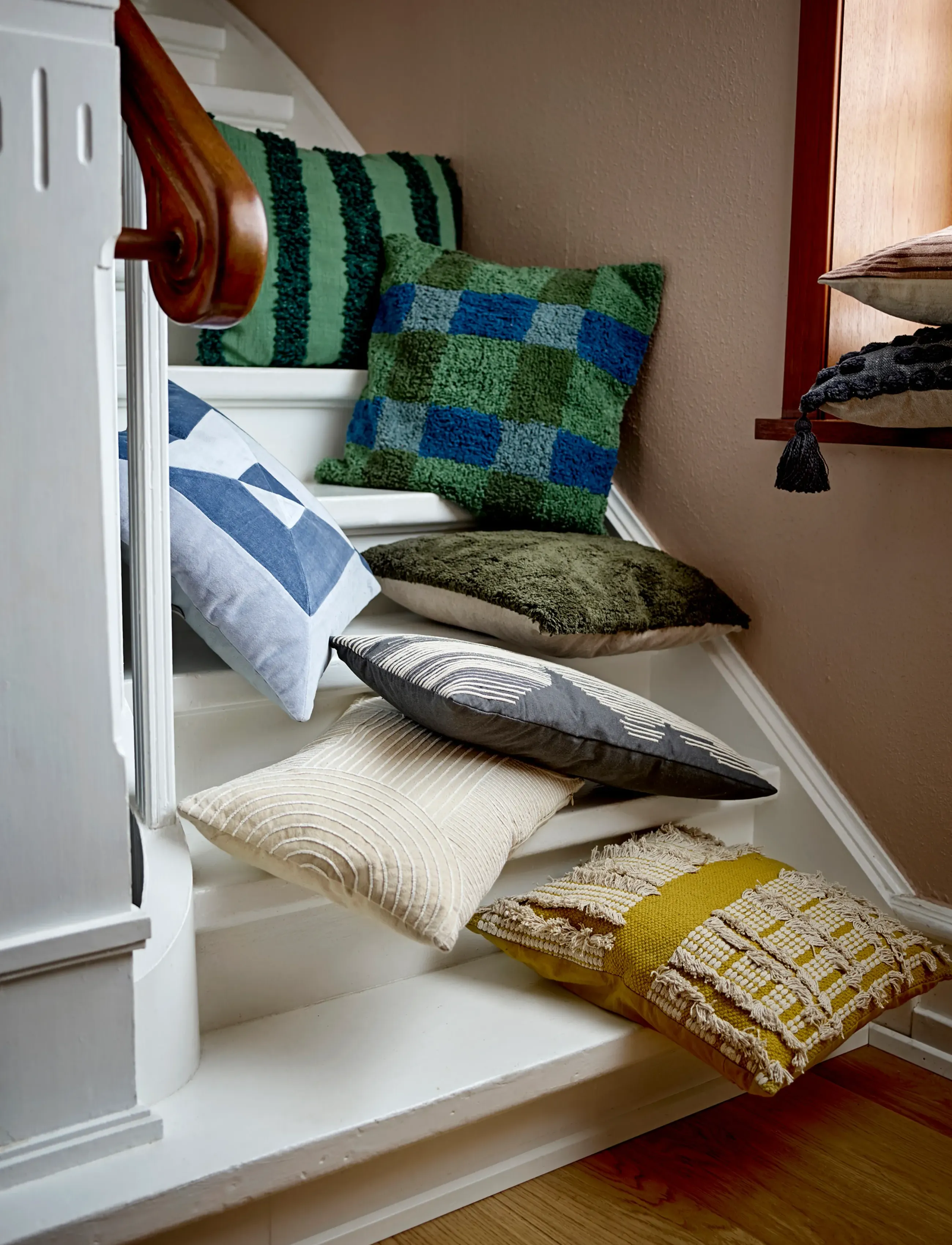Bloomingville - Cory Cushion - prydnadskuddar - green - 2